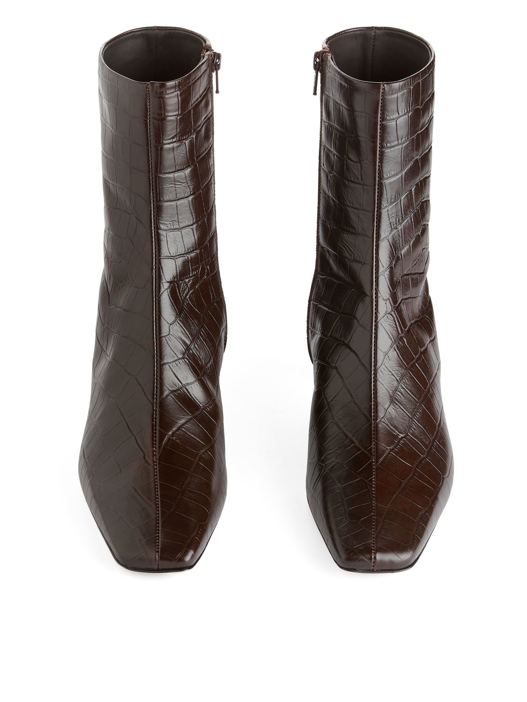 Stiefeletten mit eckiger Zehenpartie - Dunkelbraun - Damen - StillMedia/DescriptiveStillLife - 3