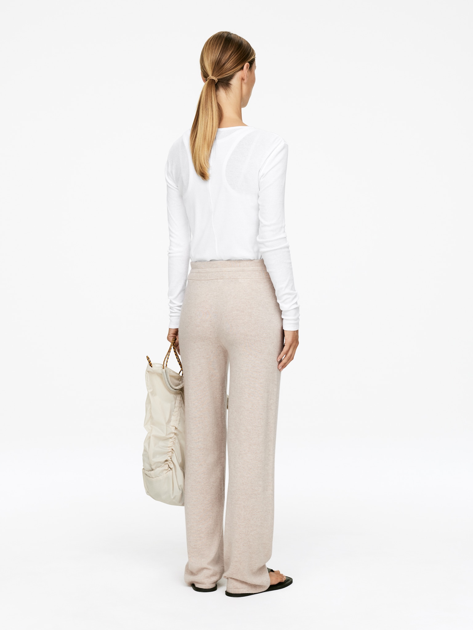 Pantalon en pur cachemire - Beige chiné - 3