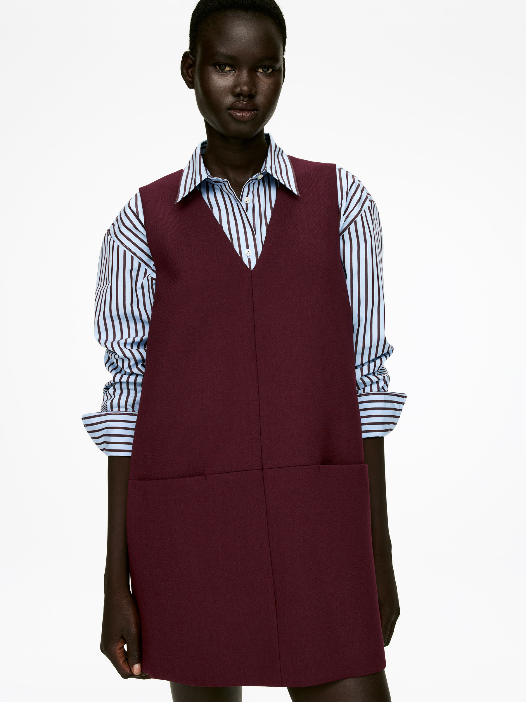 Wool-Blend Dress - Burgundy - Regular fit - Women - StillMedia/Lookbook - 6