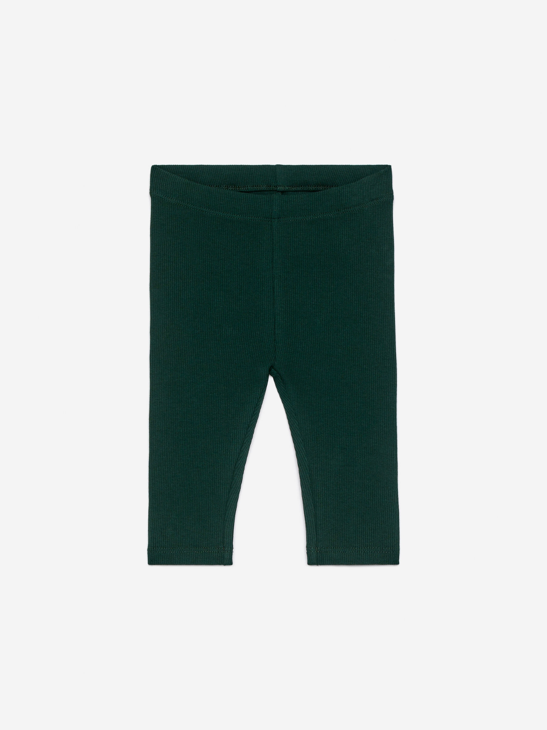 Gerippte Leggings-Grün-12707
