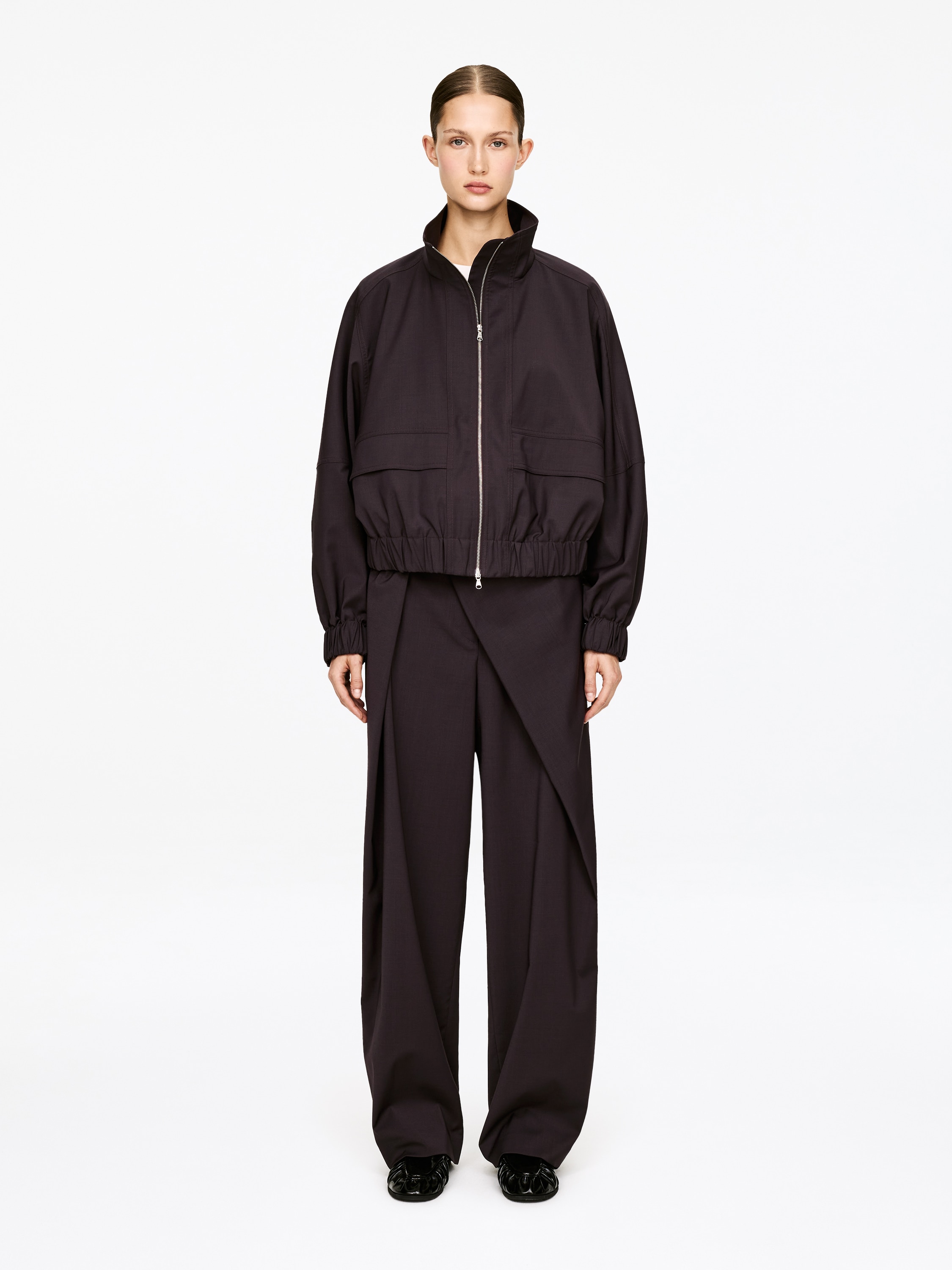 Μπουφάν με φερμουάρ - Dark Brown