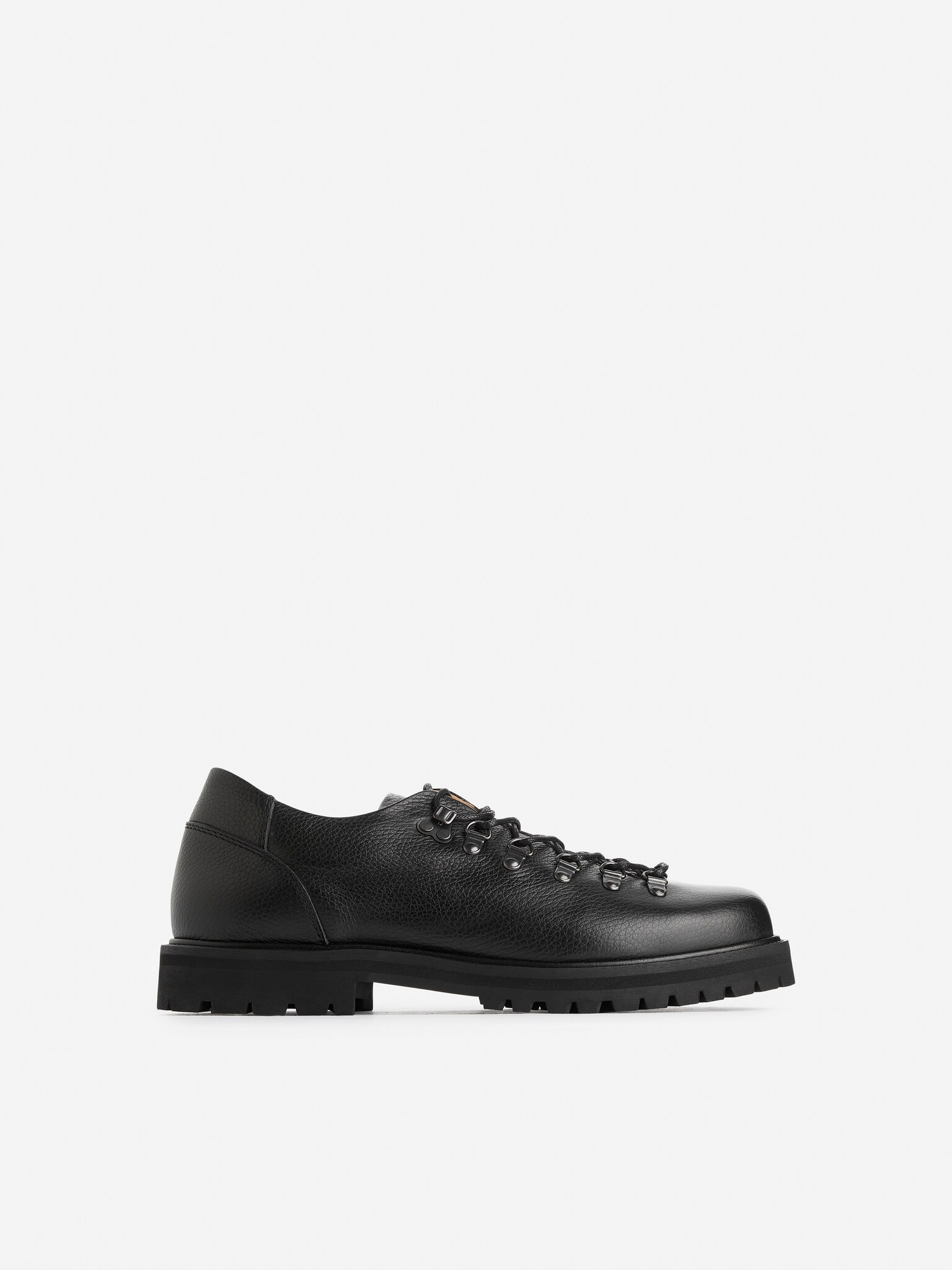 Skórzane buty turystyczne - Czarny - 2