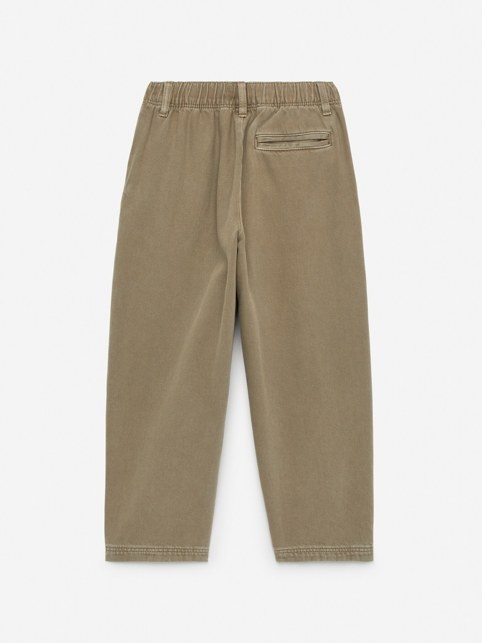 Relaxed Chino Trousers - Khaki Green - 3