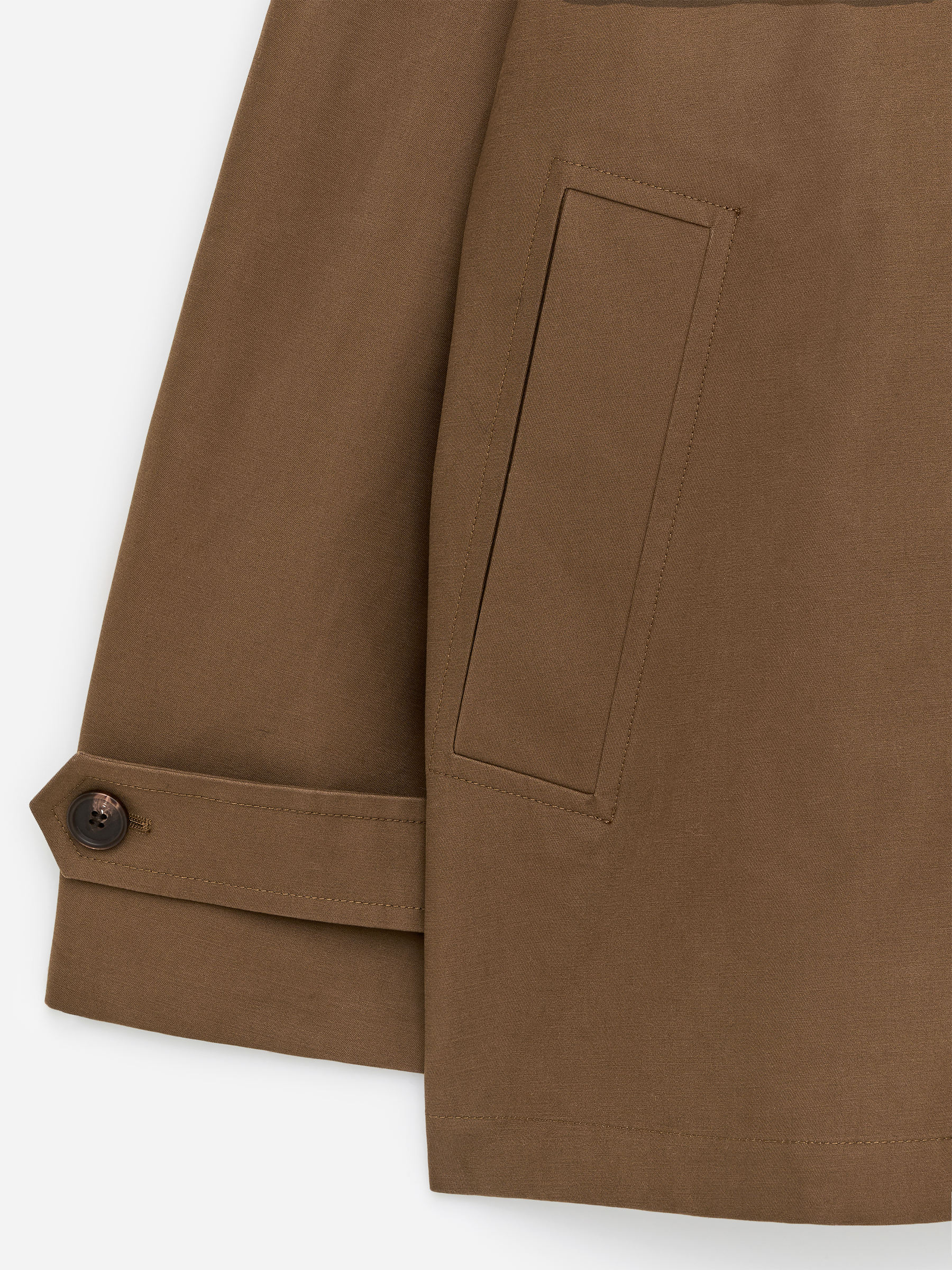 Kurtka ze sztruksowym kołnierzem - Brązowy - Luźny fason - Women - StillMedia/DescriptiveDetail - 3