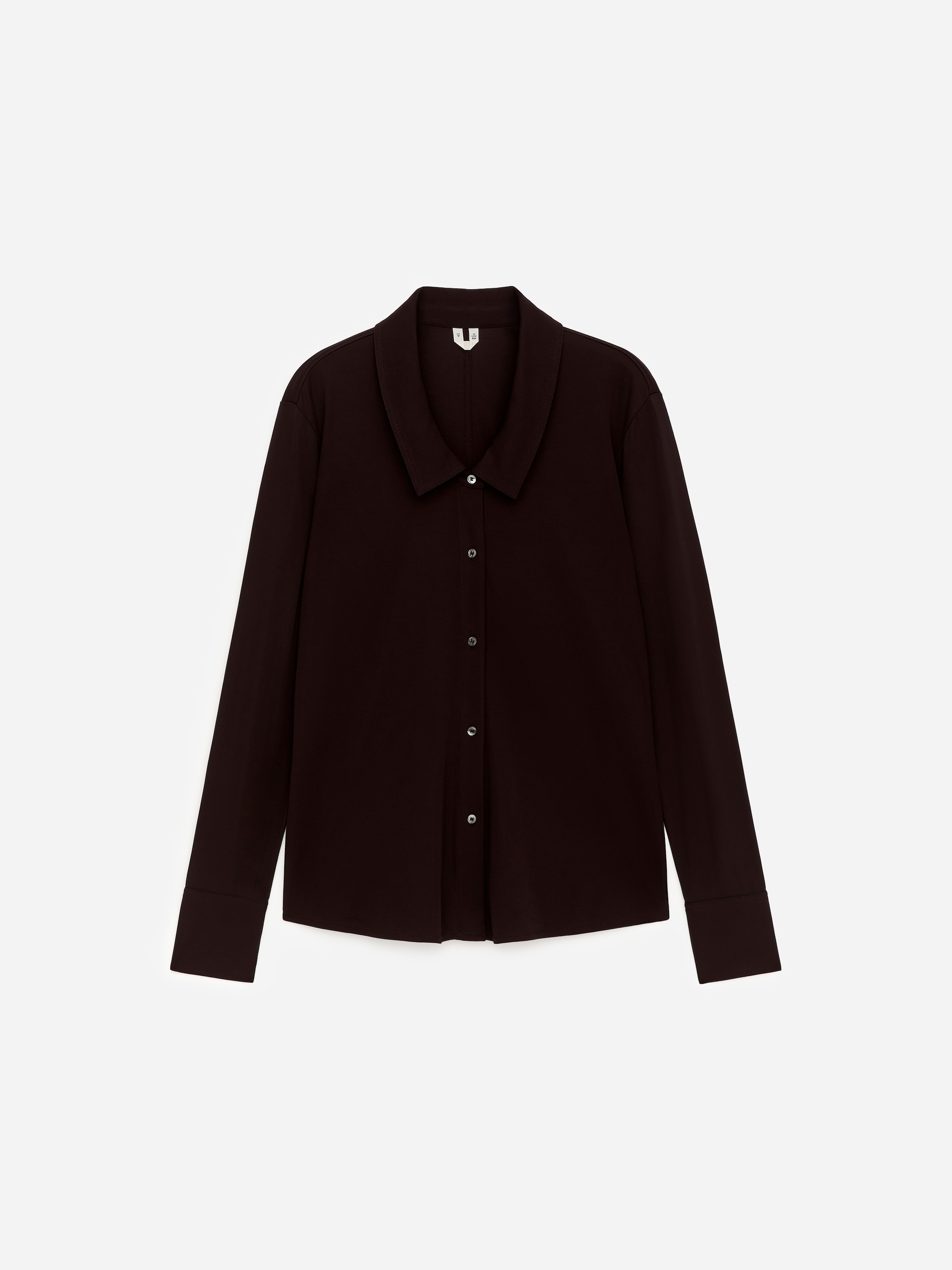 Fluid Jersey Shirt - Dark Red - Slim fit - women - StillMedia/DescriptiveStillLife - 10