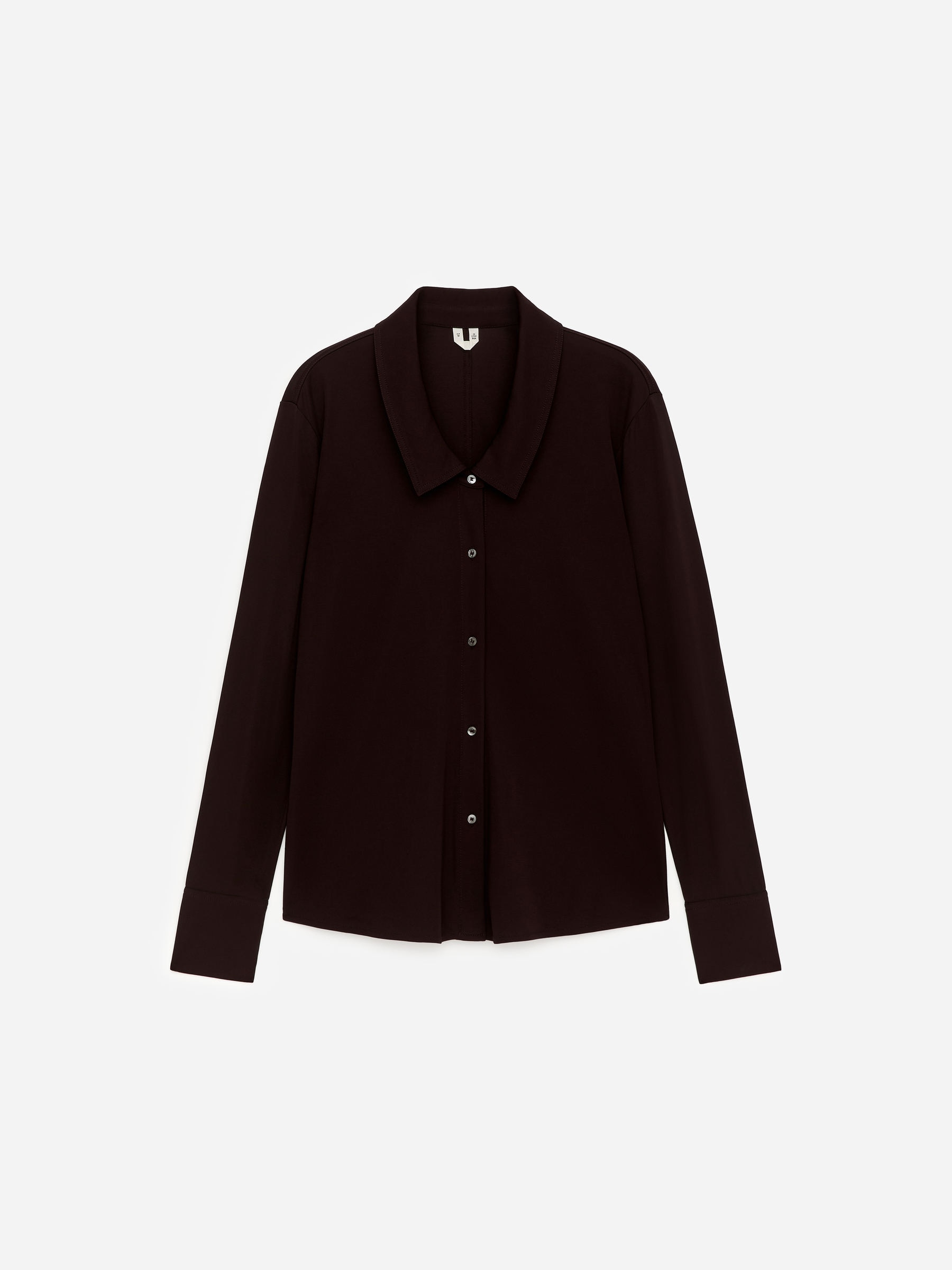 Fluid Jersey Shirt - Dark Red - Slim fit - Women - StillMedia/DescriptiveStillLife - 10