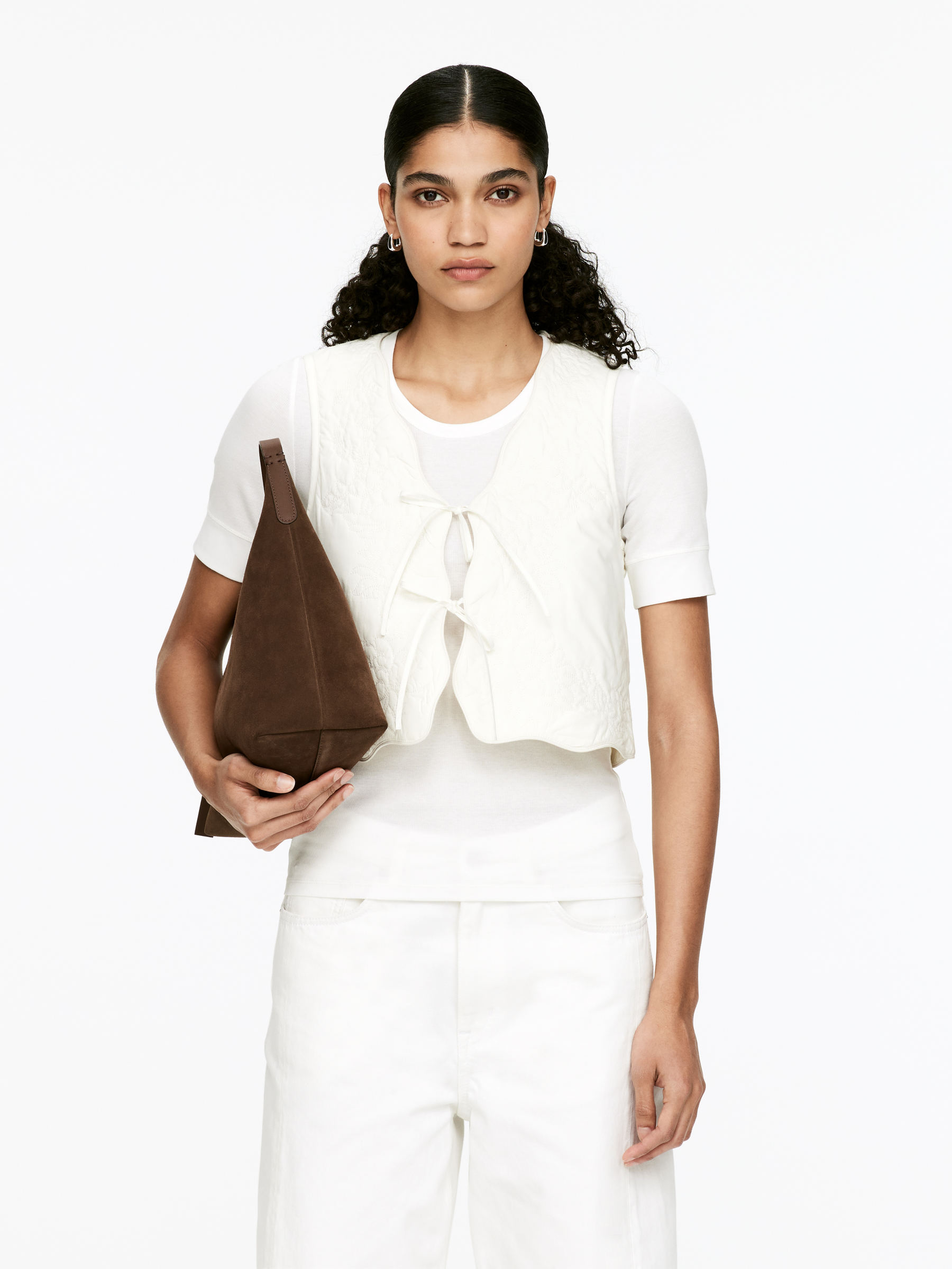 Embroidered Vest-#F4F3E9-15944