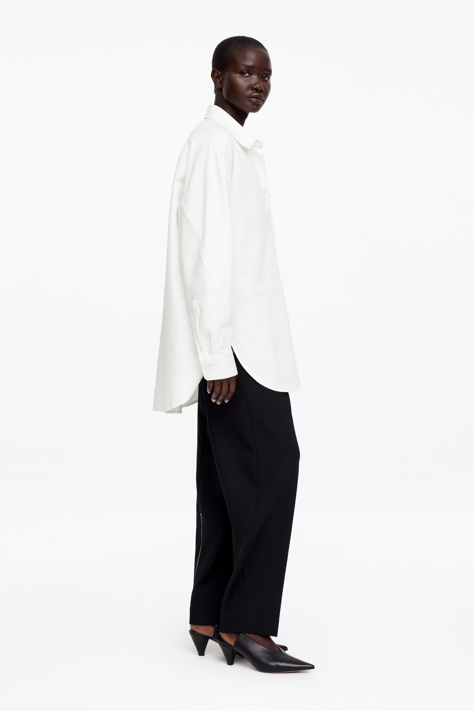 Denimskjorta - Vit - 4