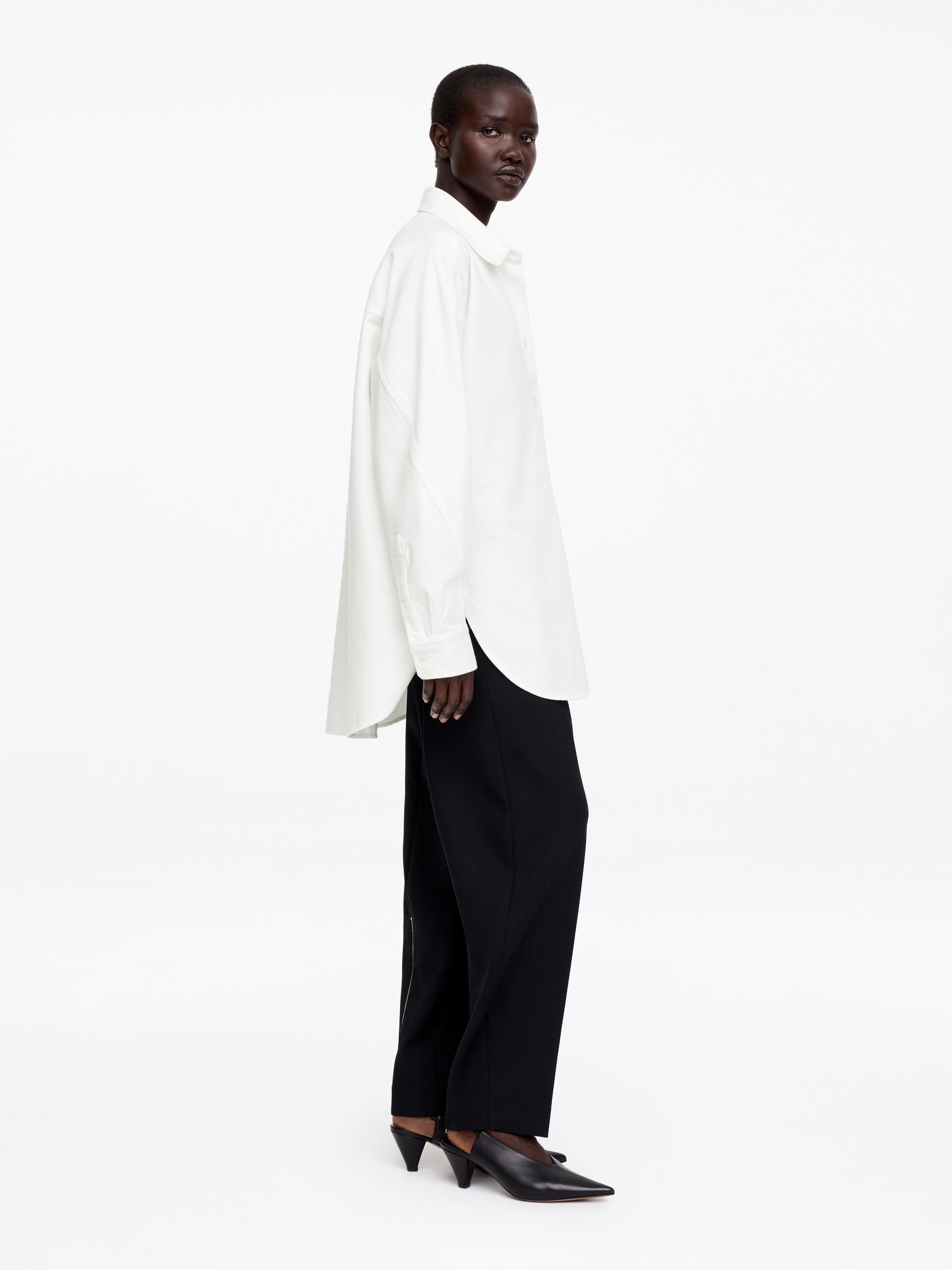 Denim Shirt - White - Regular fit - Women - StillMedia/Lookbook - 3