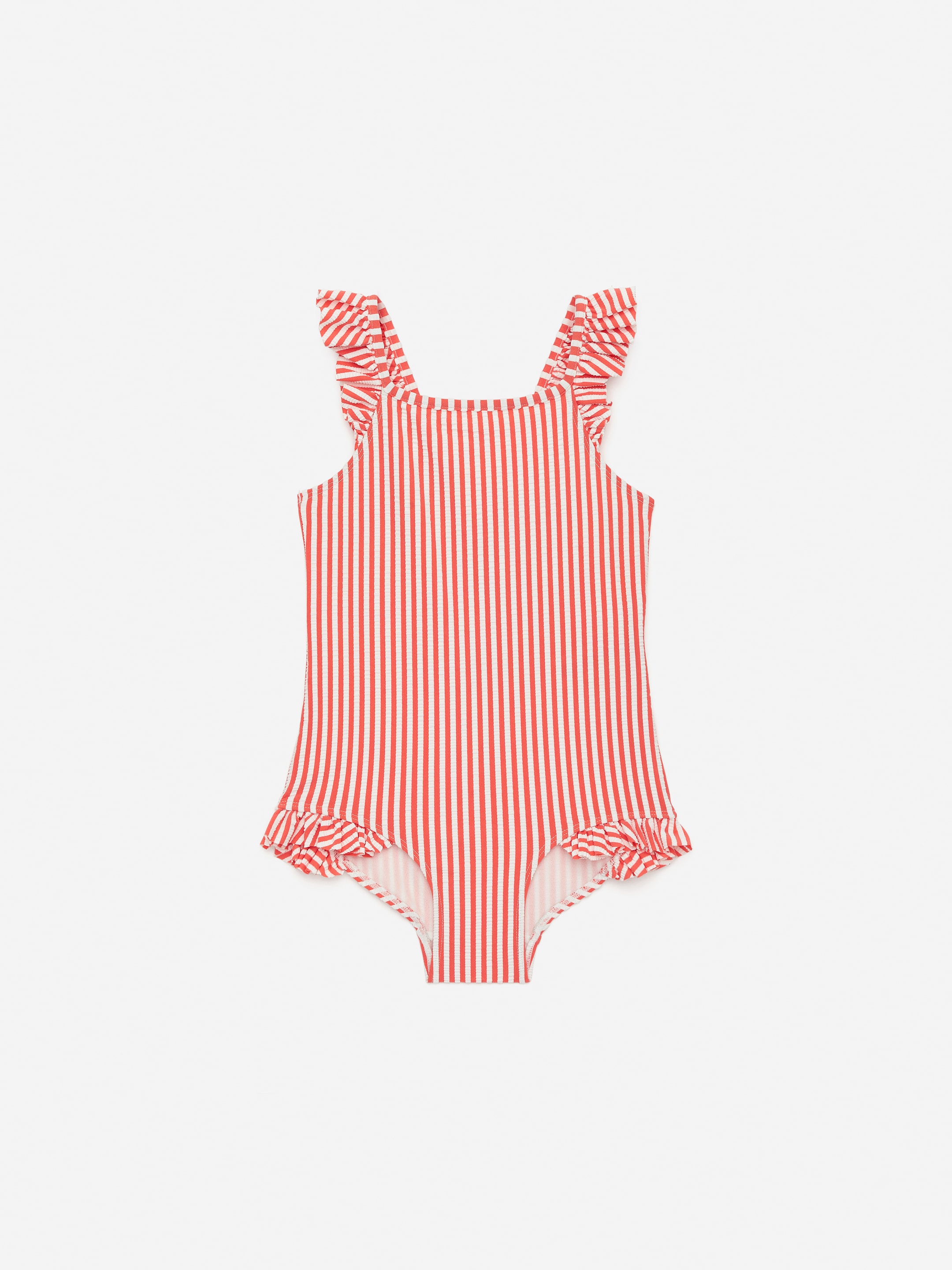 Seersucker Swimsuit - White/Red - Regular fit - Children - StillMedia/DescriptiveStillLife - 1