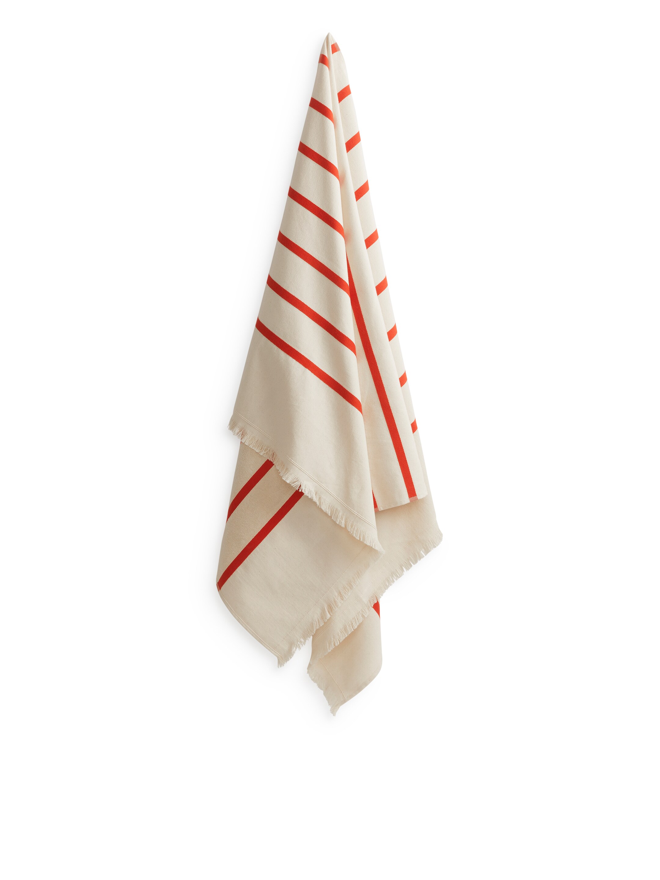 Se større billede: Badehåndklæde 100 x 180 cm - Hvid/rød - Home All | H&M DK 1