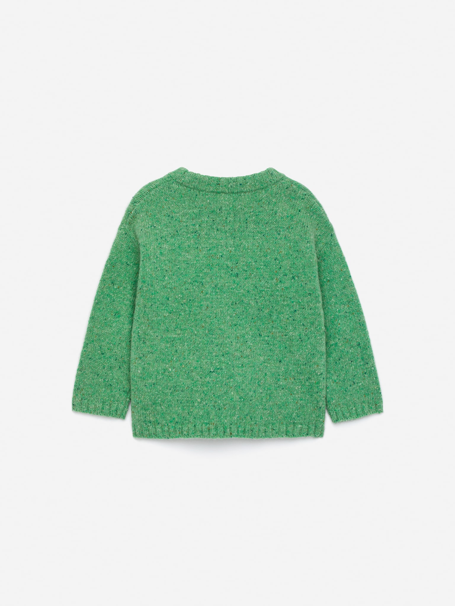 Jersey en mezcla de lana neps - Verde/Azul - 3