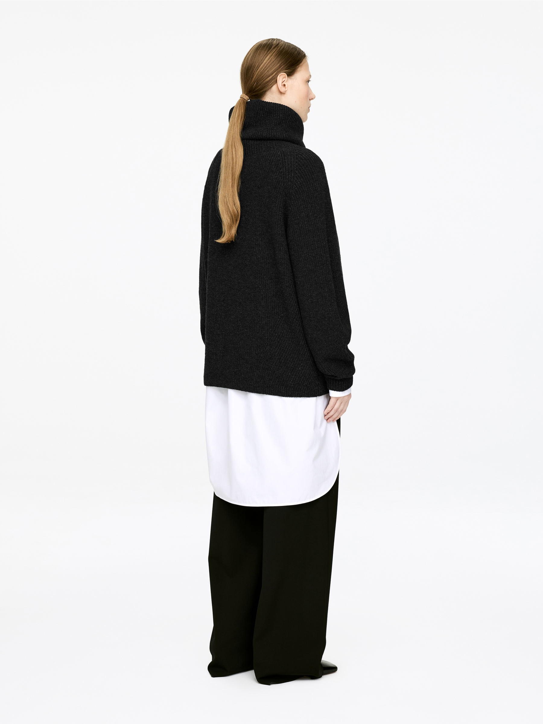 Pull avec col repliable - gris - Loose fit - Femme - StillMedia/Lookbook - 4