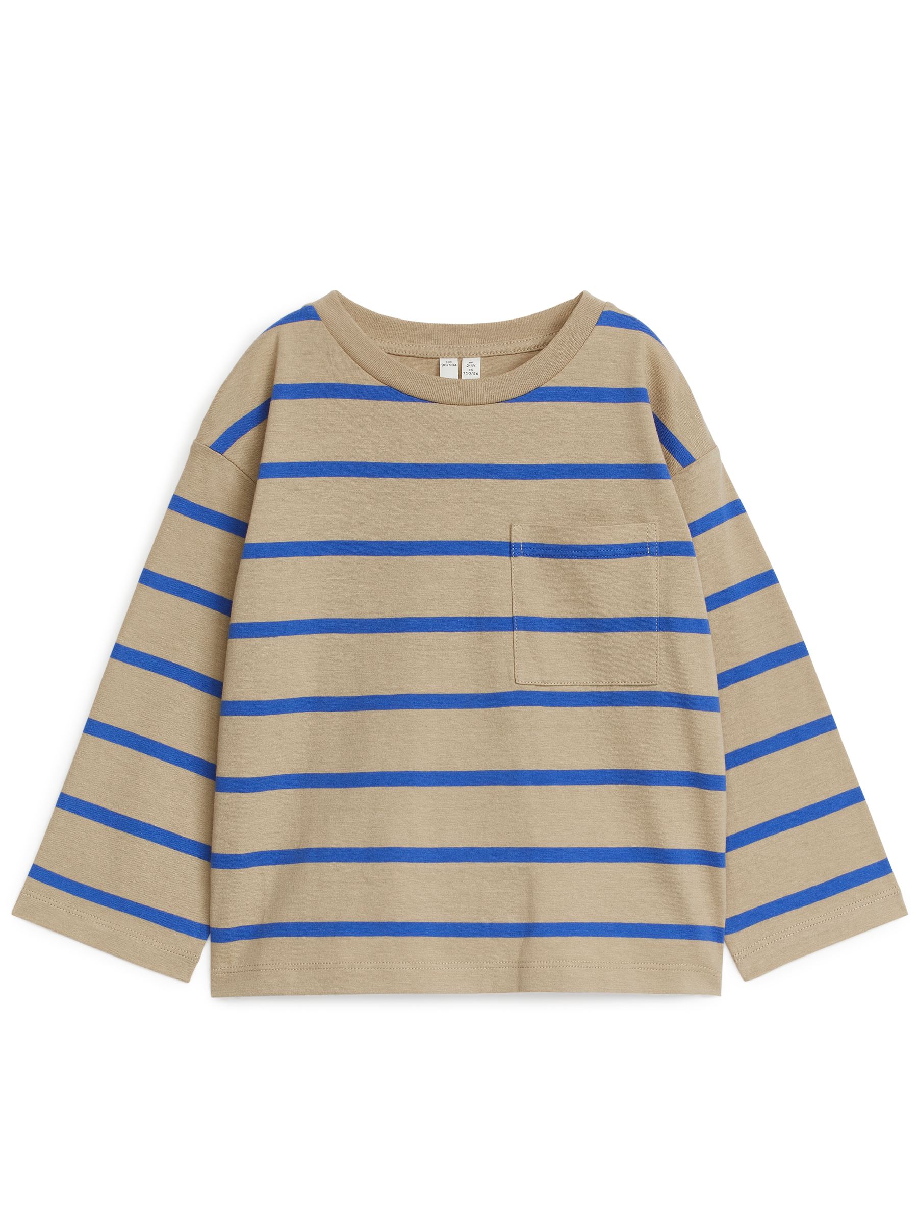 Camiseta de manga larga - Beige/azul brillante - Corte holgado - Children - StillMedia/DescriptiveStillLife - 1