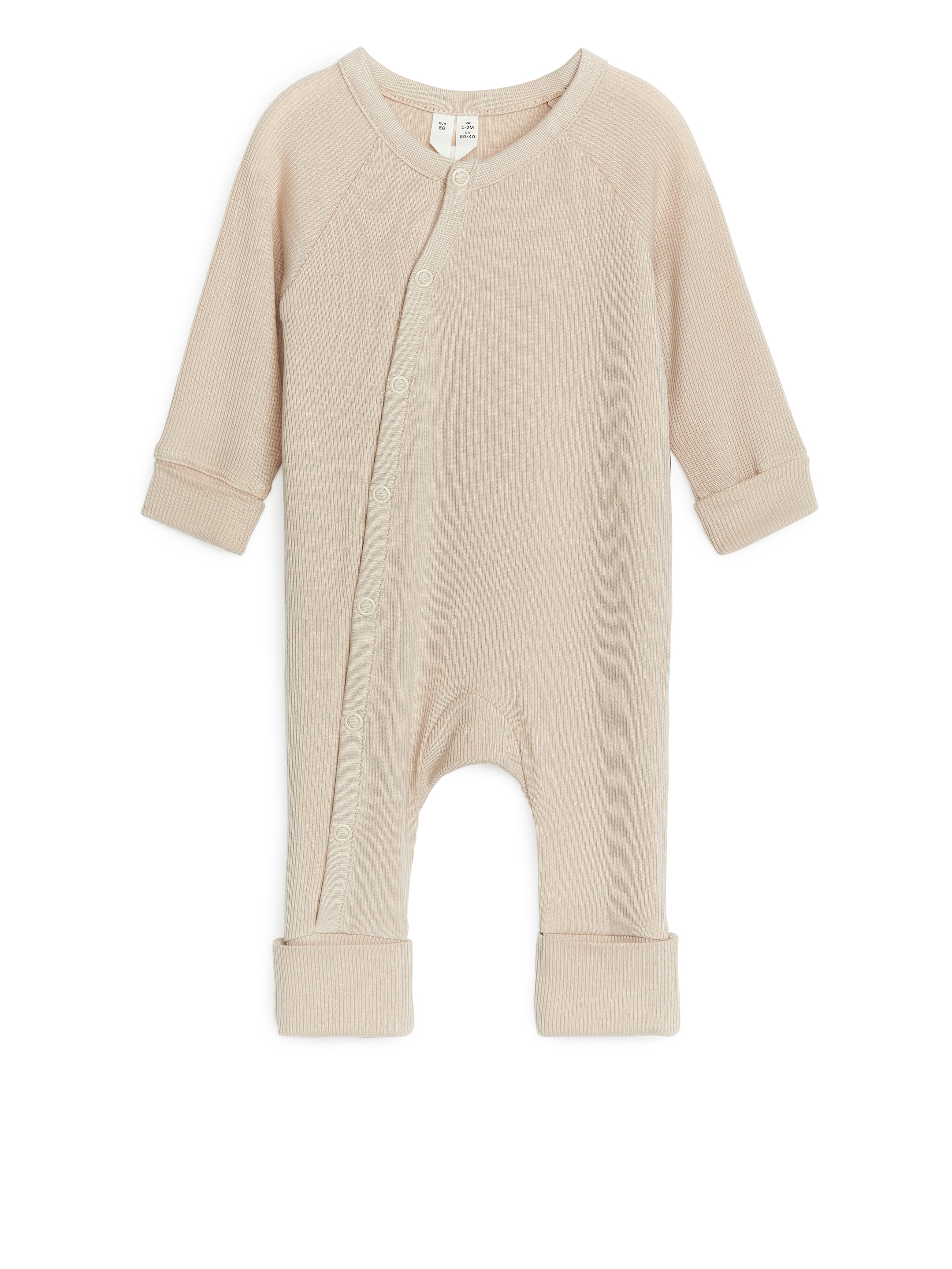Ribbstickad pyjamas för nyfödd - Beige - Regular fit - Children - StillMedia/DescriptiveStillLife - 3