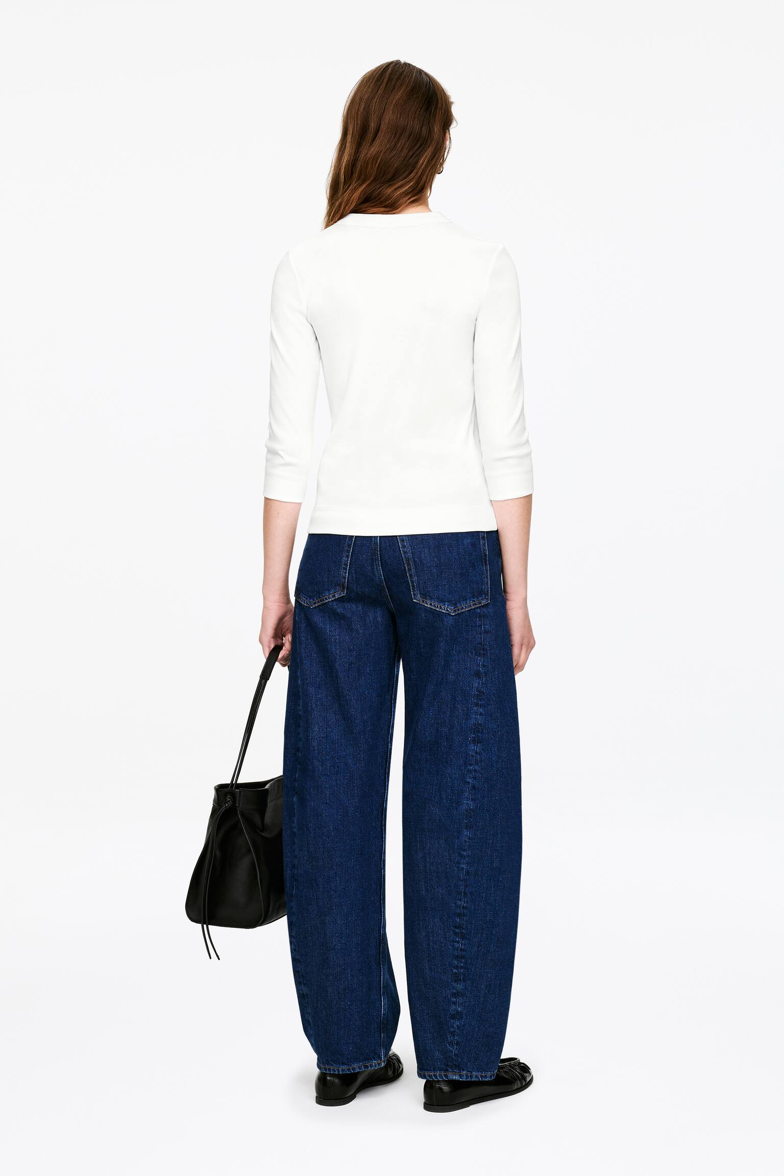 Top côtelé - Blanc/Noir/Rouge/Noir/Blanc - 5