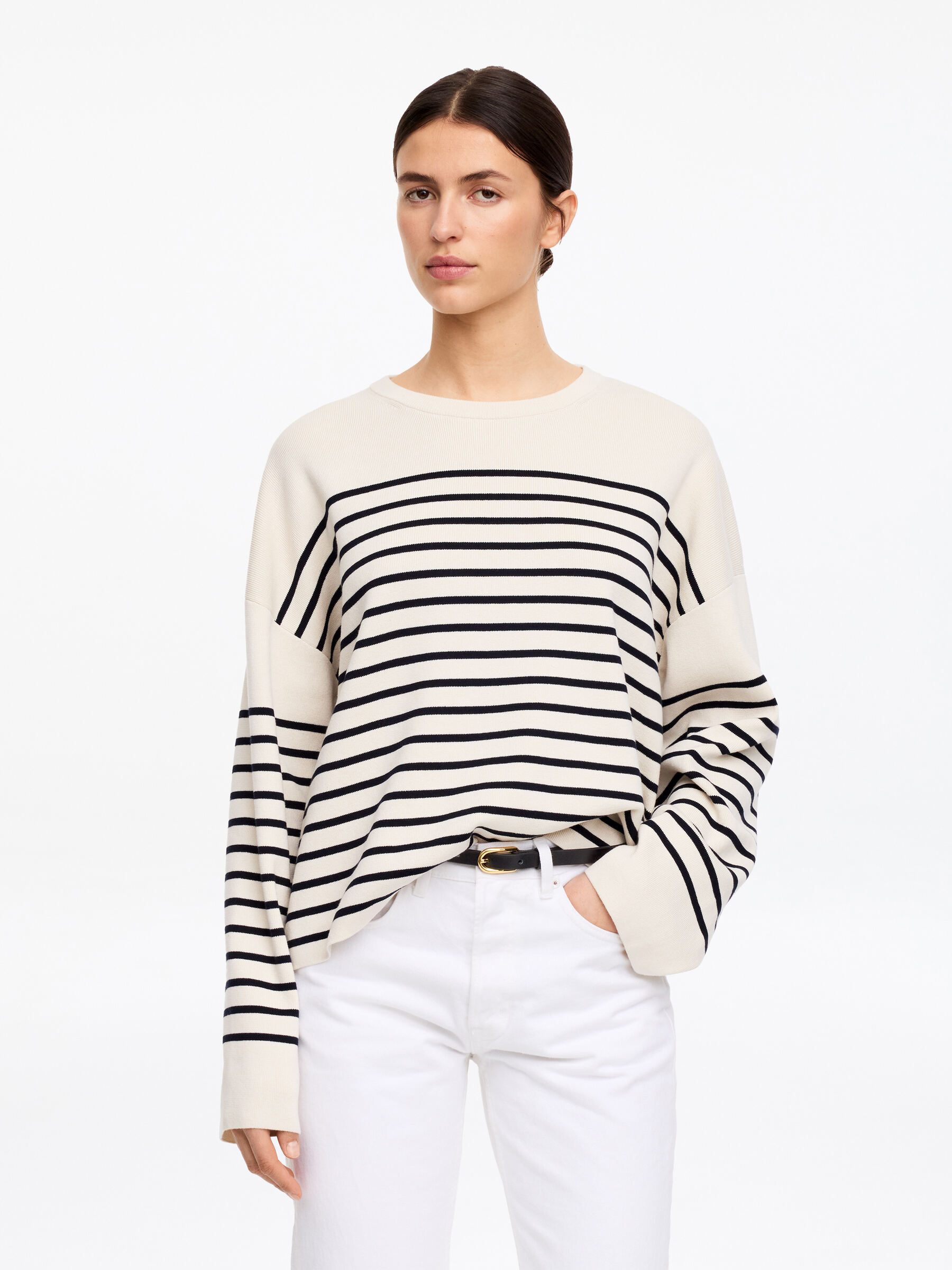 Wąski skórzany pasek - Czarny - Women - StillMedia/Lookbook - 3