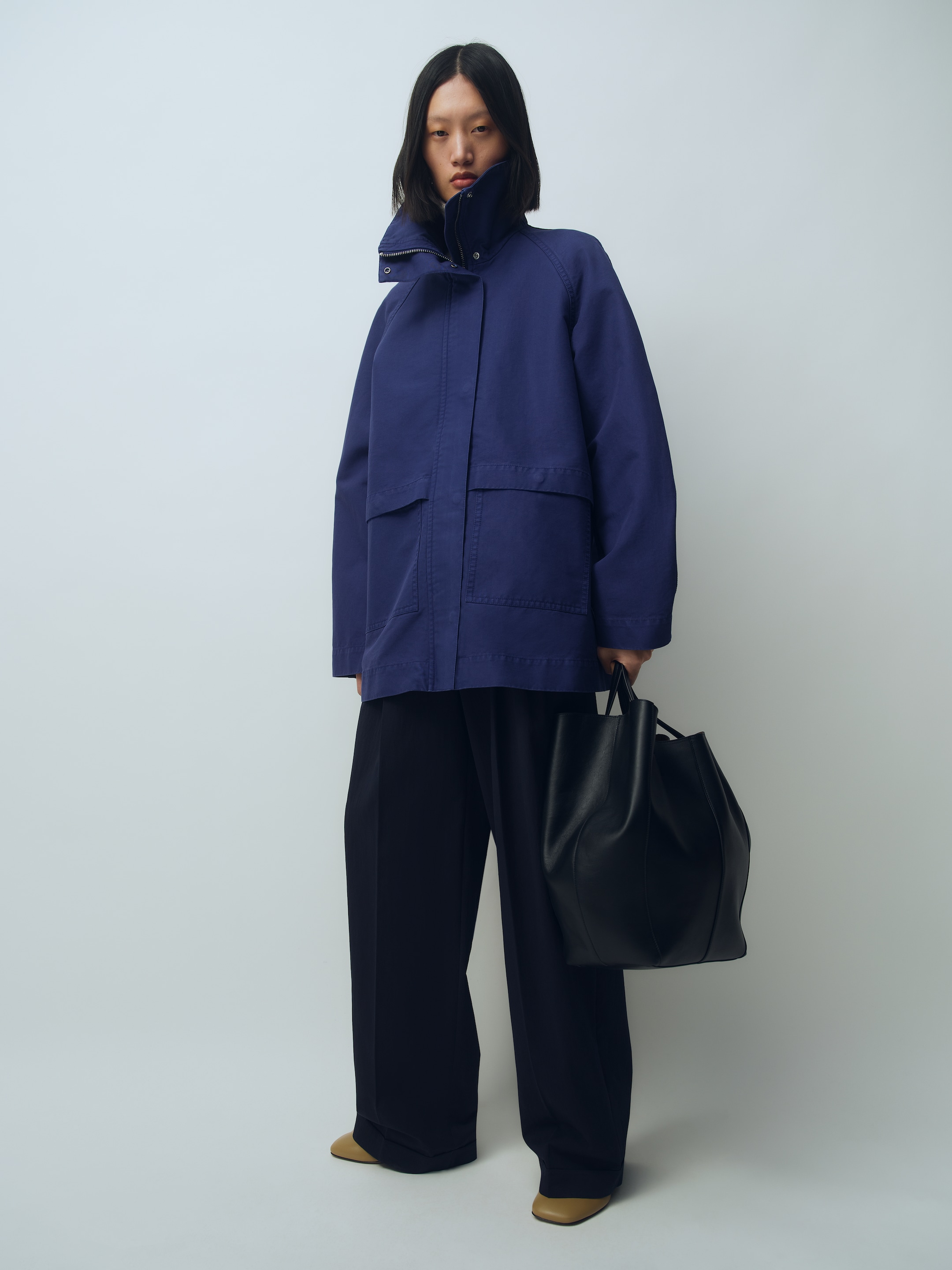Giacca da lavoro in cotone - Blu scuro - Relaxed fit - women - StillMedia/Environmental - 1