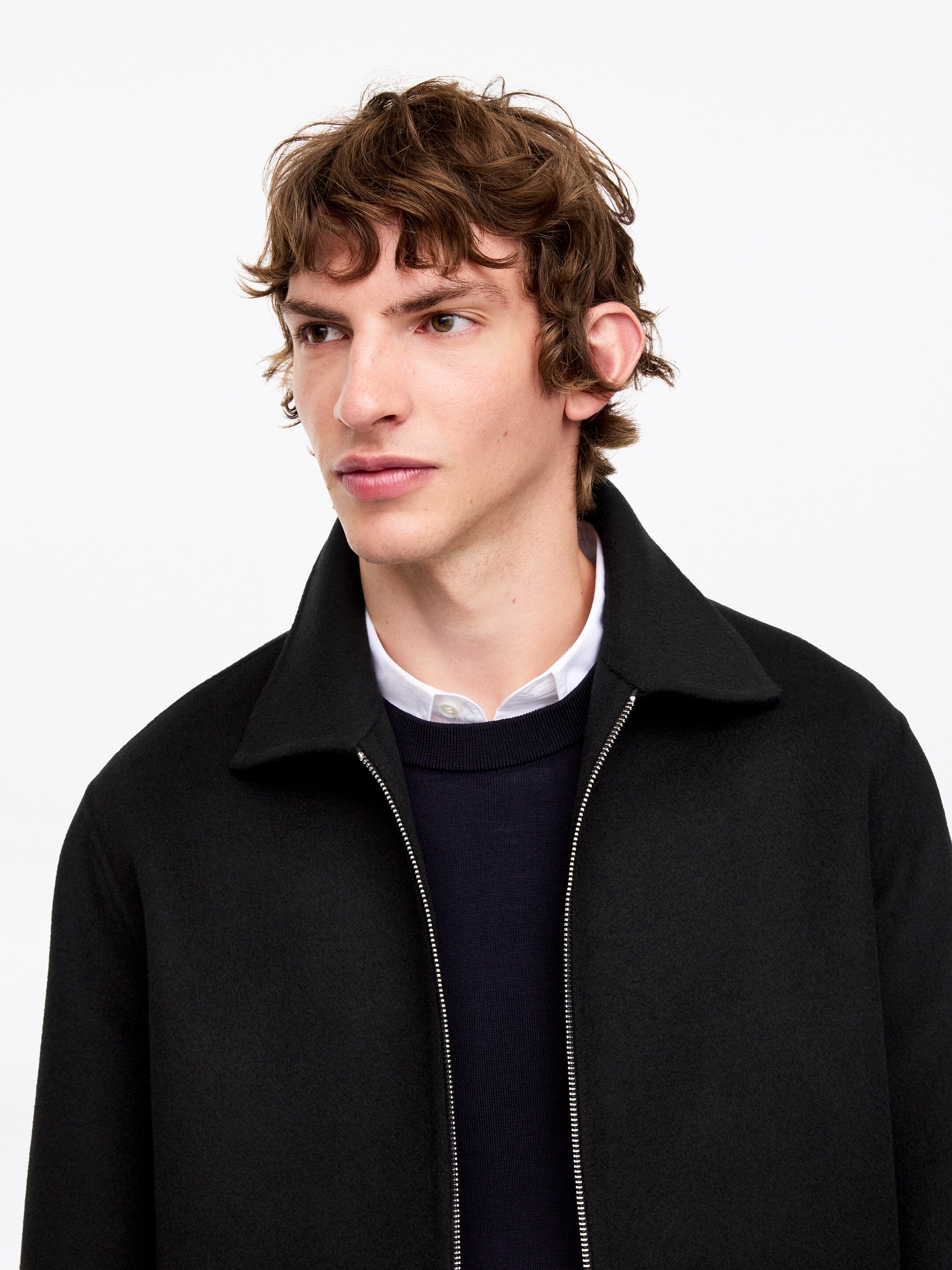 Double-Face Wool Blend Jacket - Black - Regular fit - Men - StillMedia/Lookbook - 2