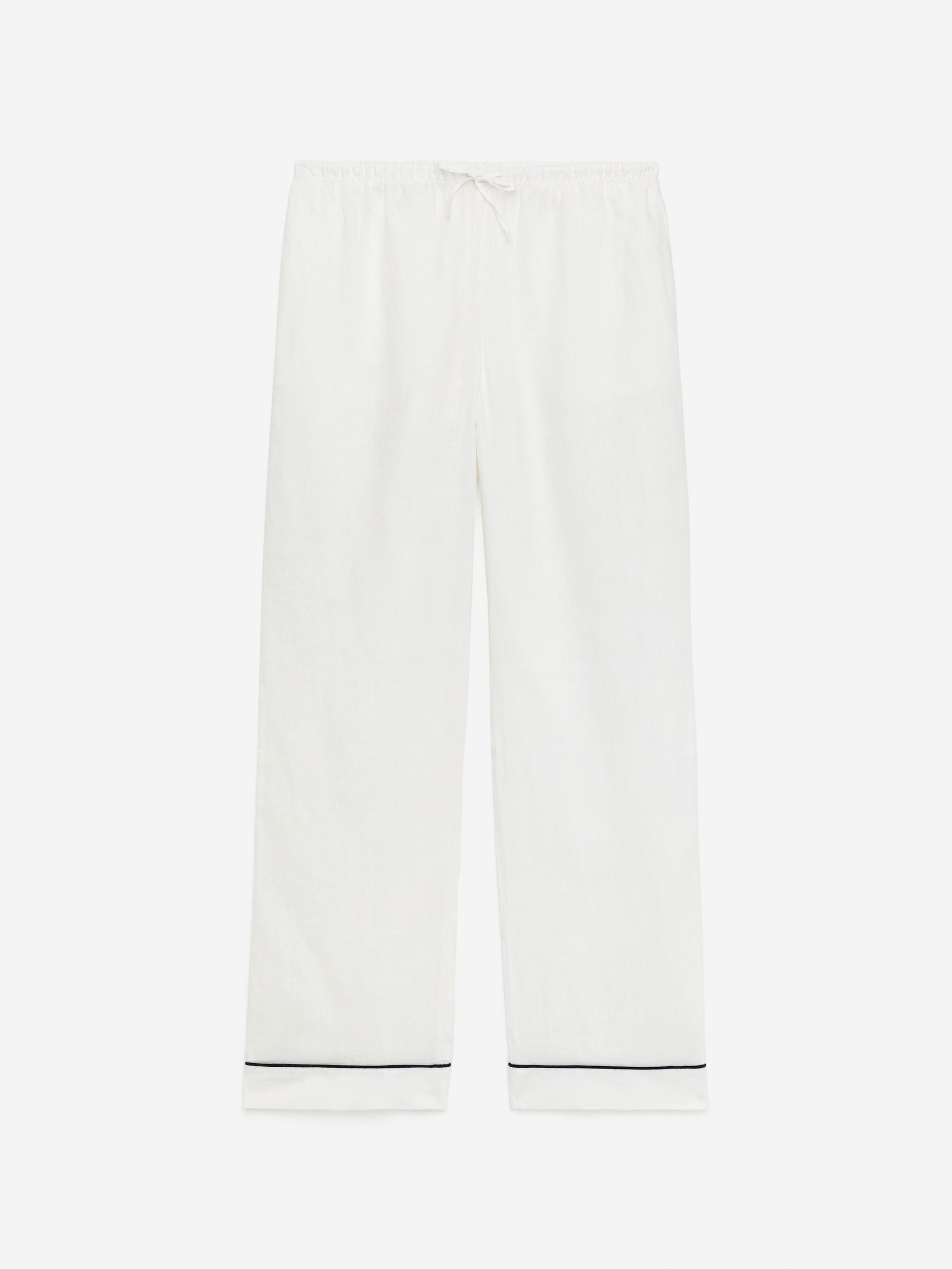Pyjamahose aus Leinen-#FFFFFF-15195