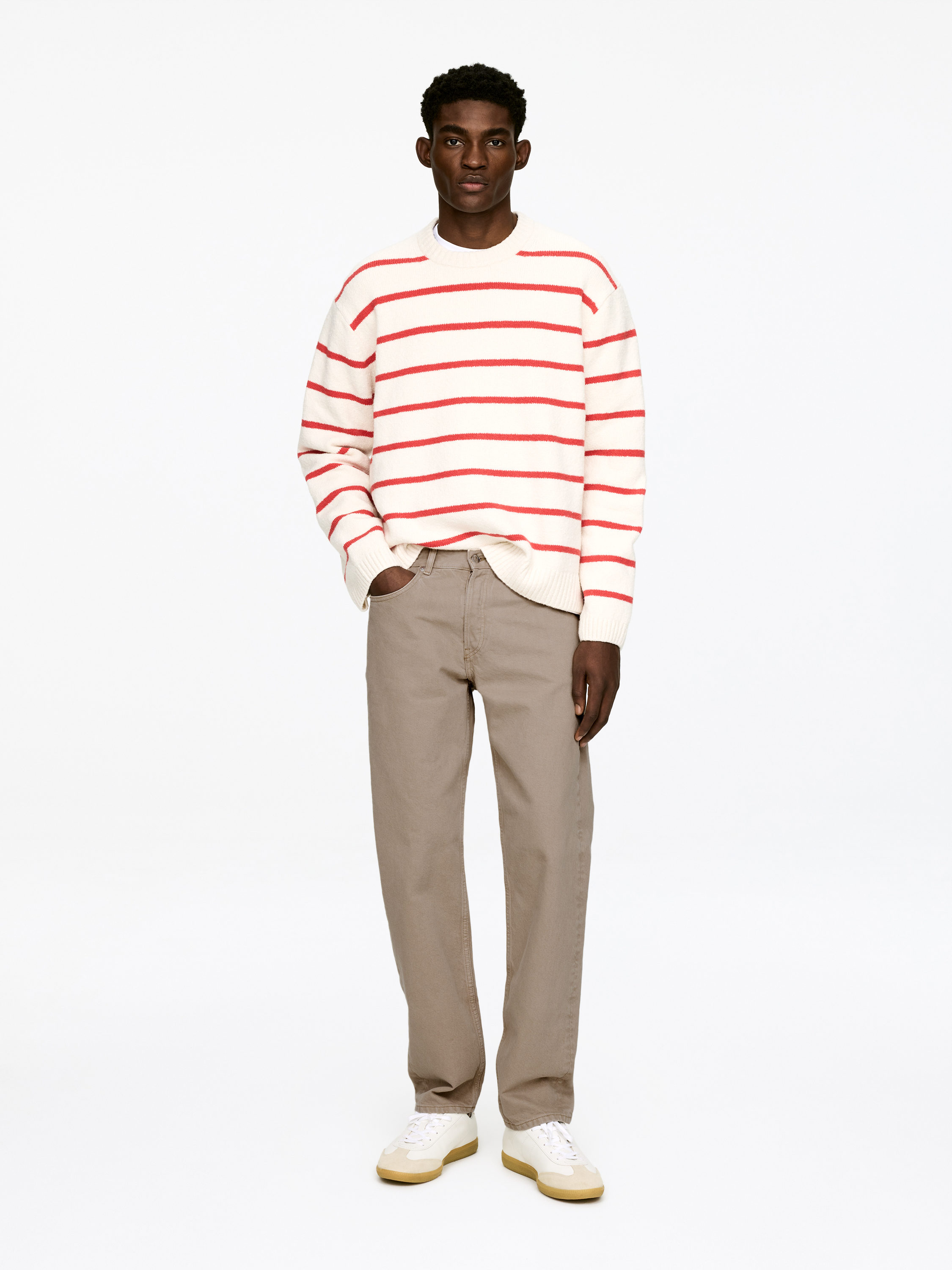 OCEAN Loose Straight Jeans - Beige - Loose Fit - Herren - StillMedia/Lookbook - 9