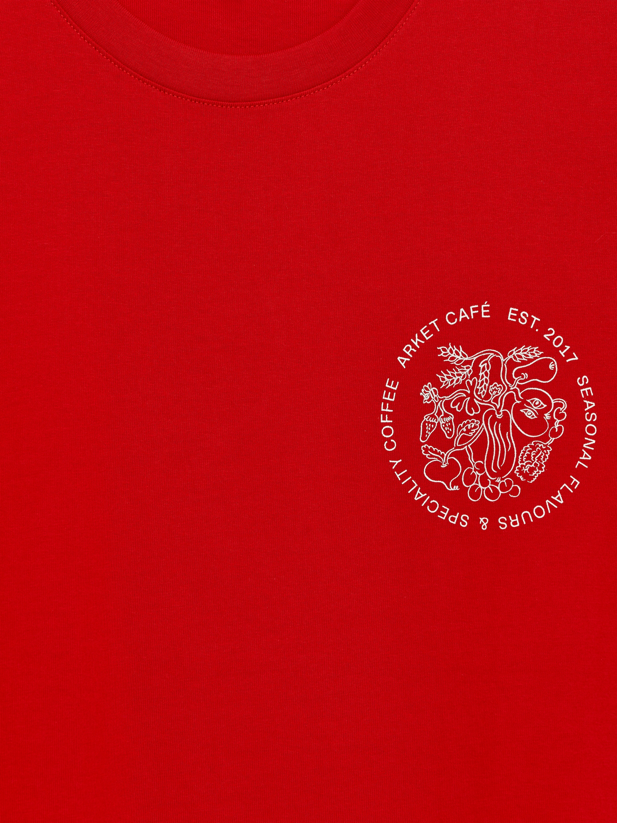 ARKET CAFÉ Short-Sleeve T-Shirt - Red - Loose fit - Café - StillMedia/DescriptiveDetail - 2