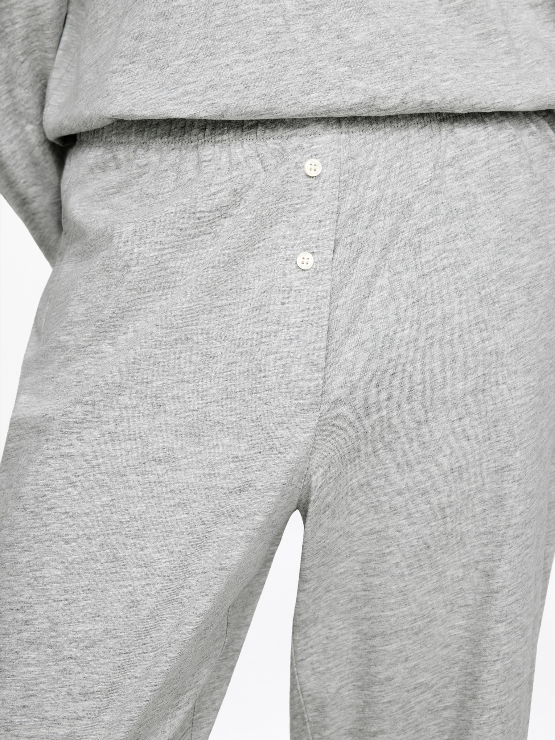 Pantalones en mezcla de algodón fluida - Gris - Corte relajado - Women - StillMedia/Lookbook - 4