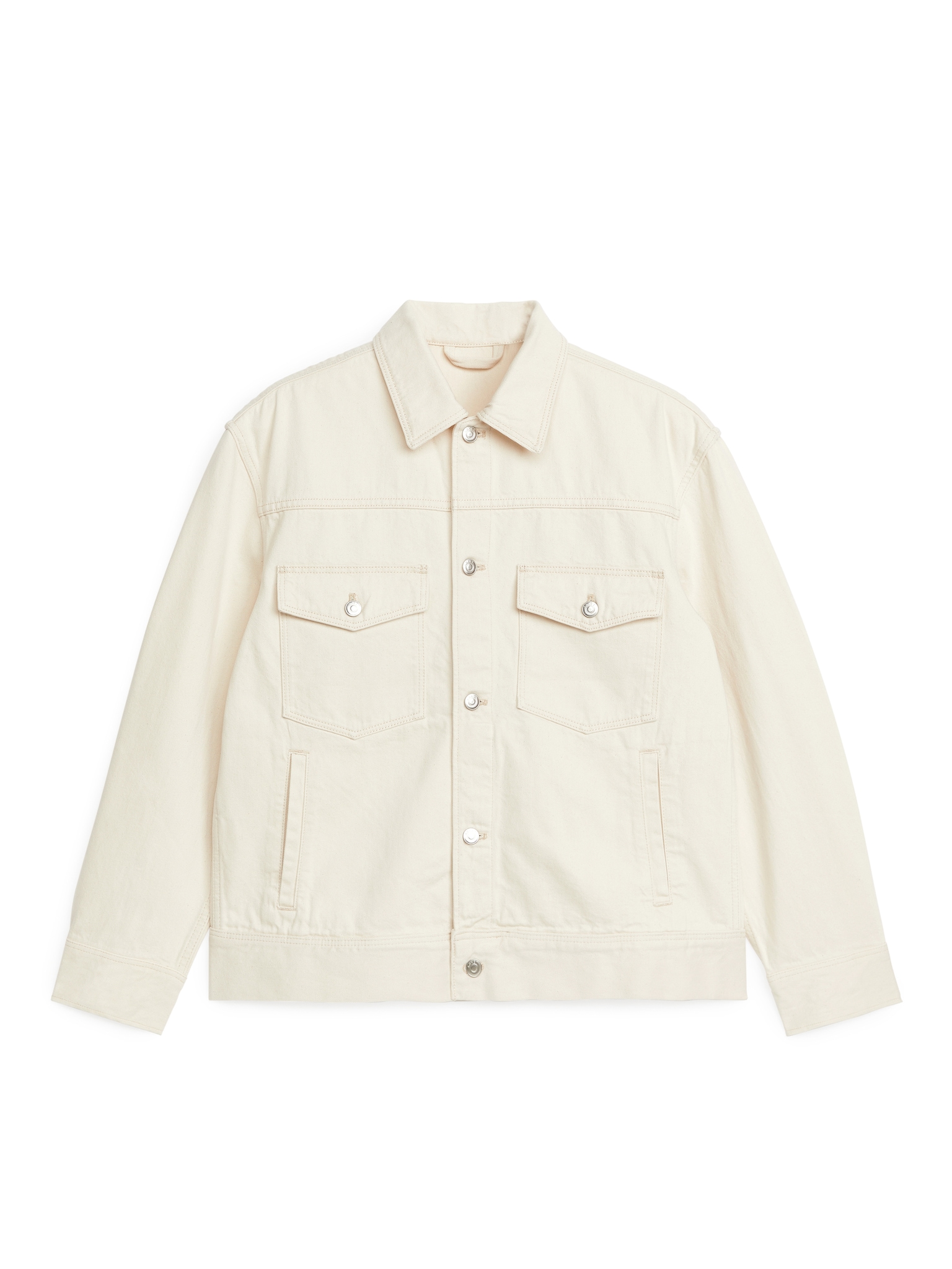 Ongeverfd denim jack - Ecru