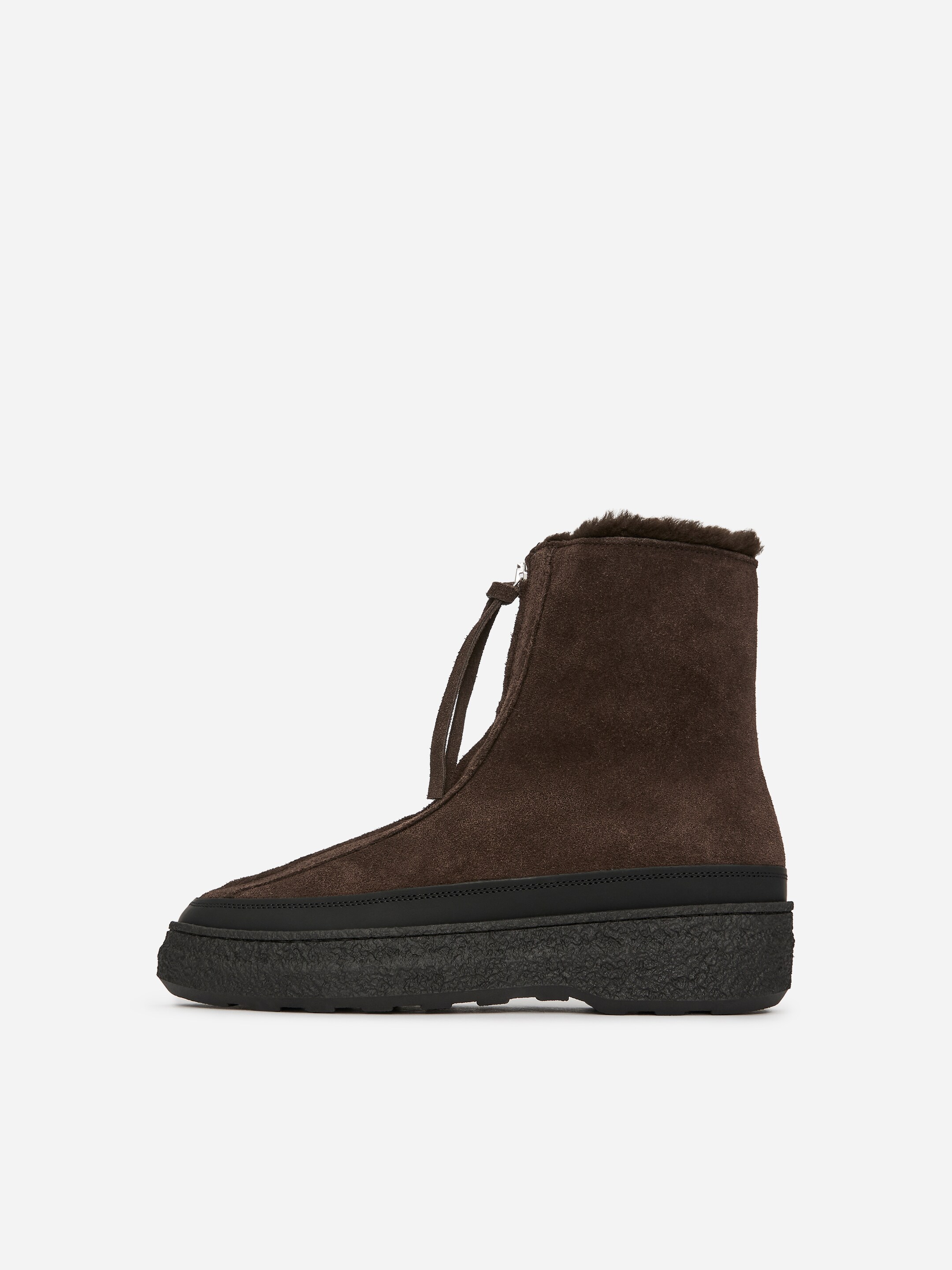 Agrandir l'image: Bottes compensées en daim - Marron foncé - FEMME | H&M CH 6