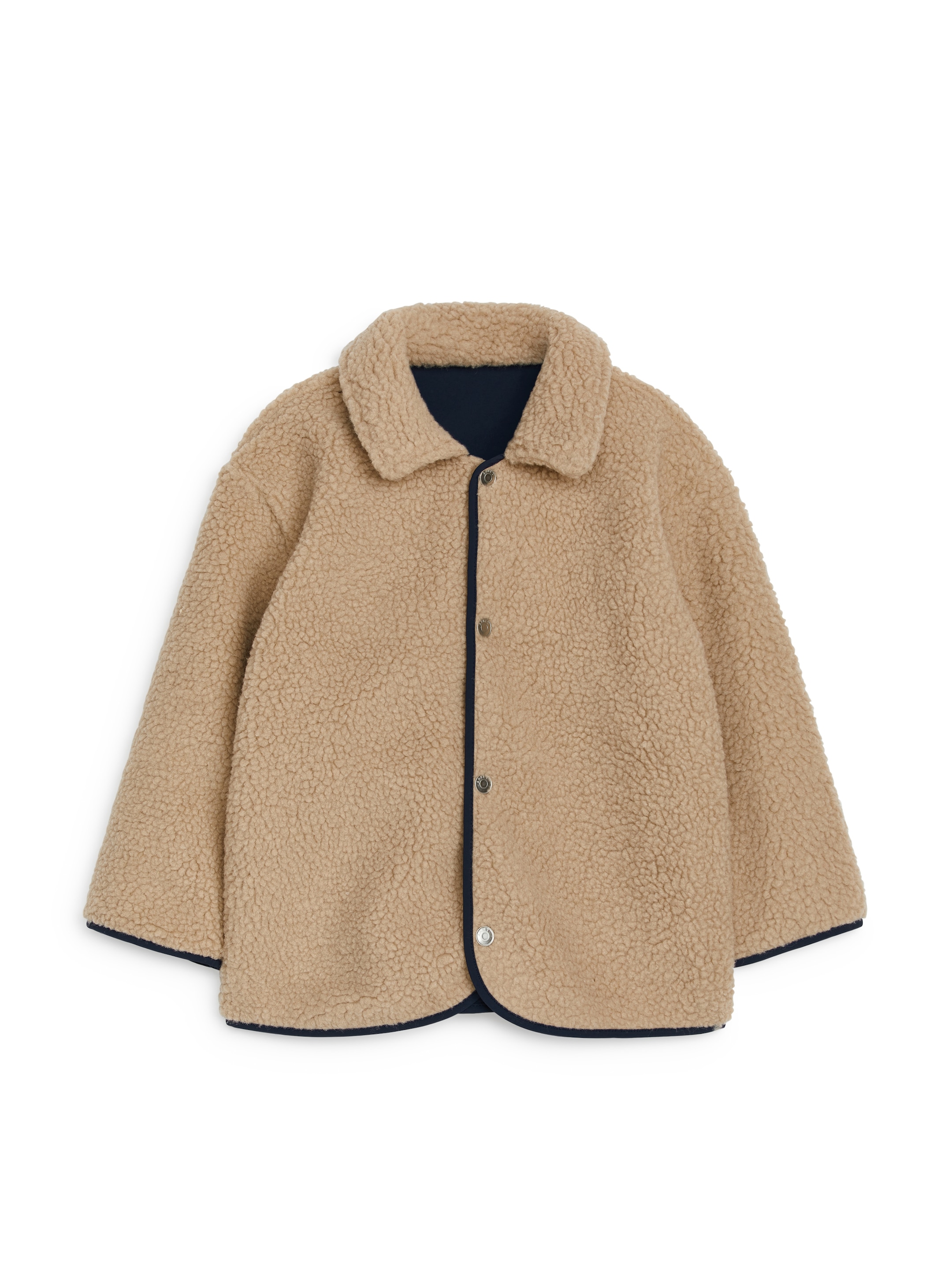 Vändbar pilejacka - Mörkblå/Beige - Regular fit - Children - StillMedia/DescriptiveStillLife - 3