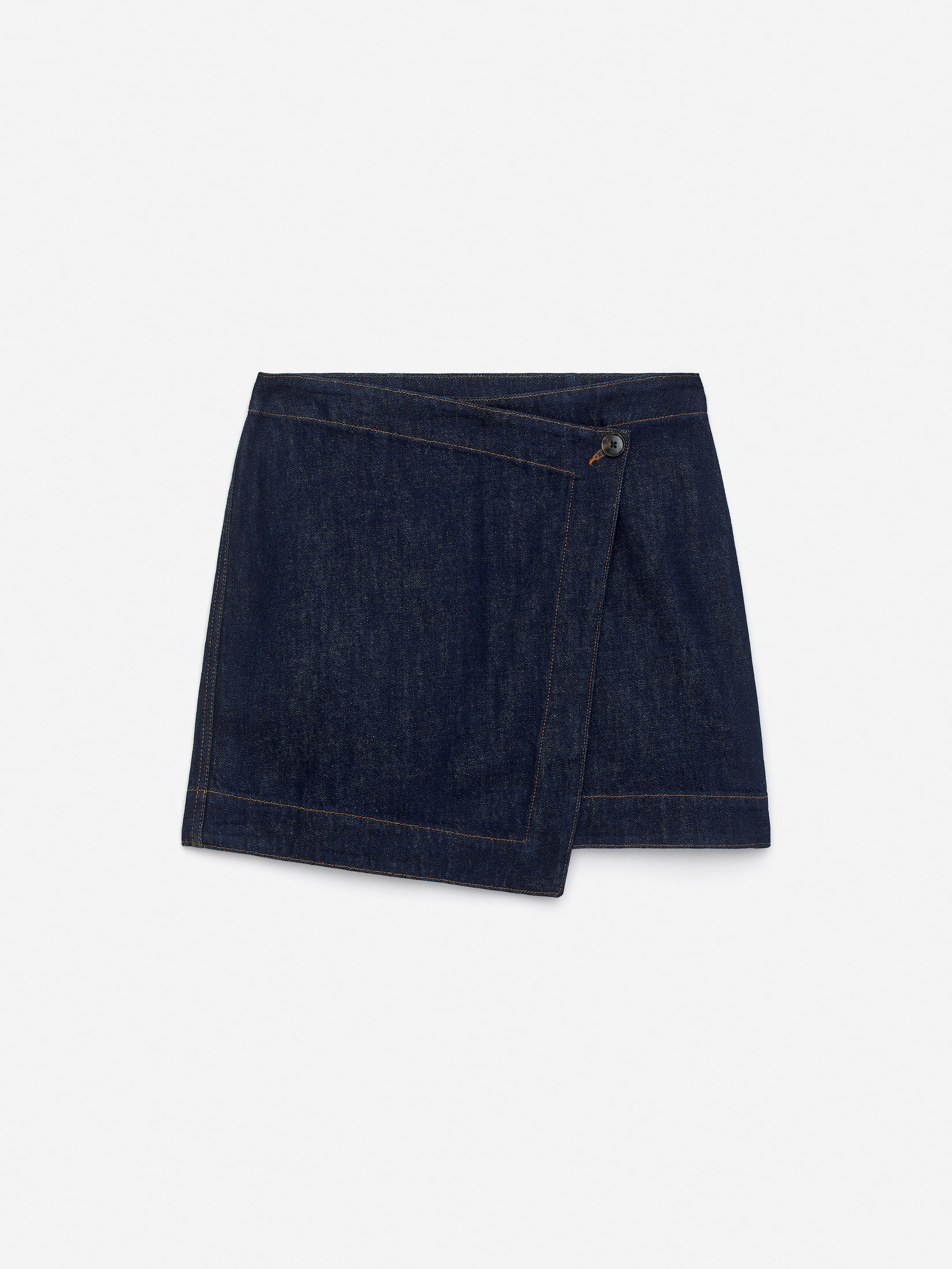 Visa större bild: Omlott denimkjol - Mörkblå - DAM | H&M SE 5