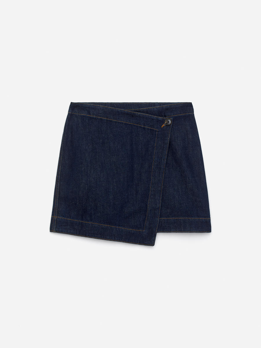 ARKET Women's  Denim Wrap Skirt Blue,  size 38