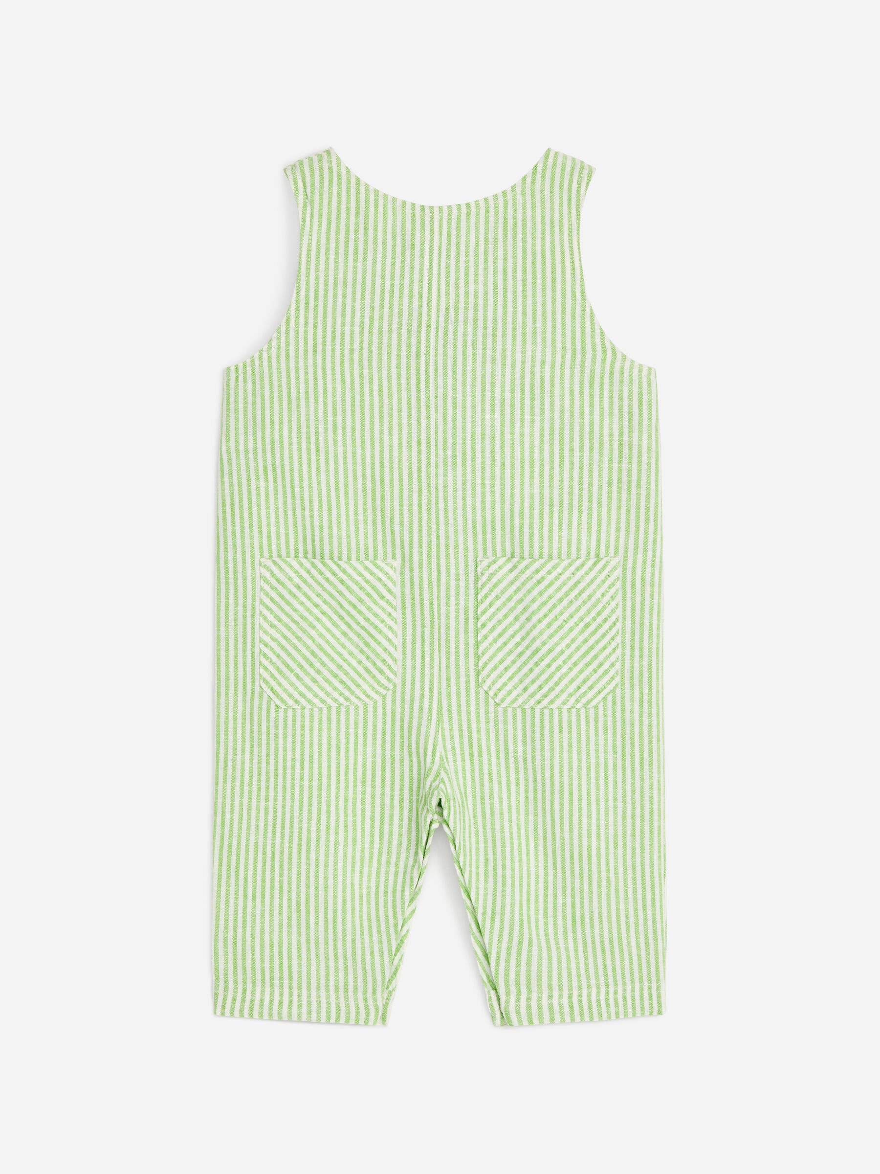 Overall aus Baumwoll-Leinen-Mischung - Grün/Weiß - Regular Fit - Kinder - StillMedia/DescriptiveStillLife - 2