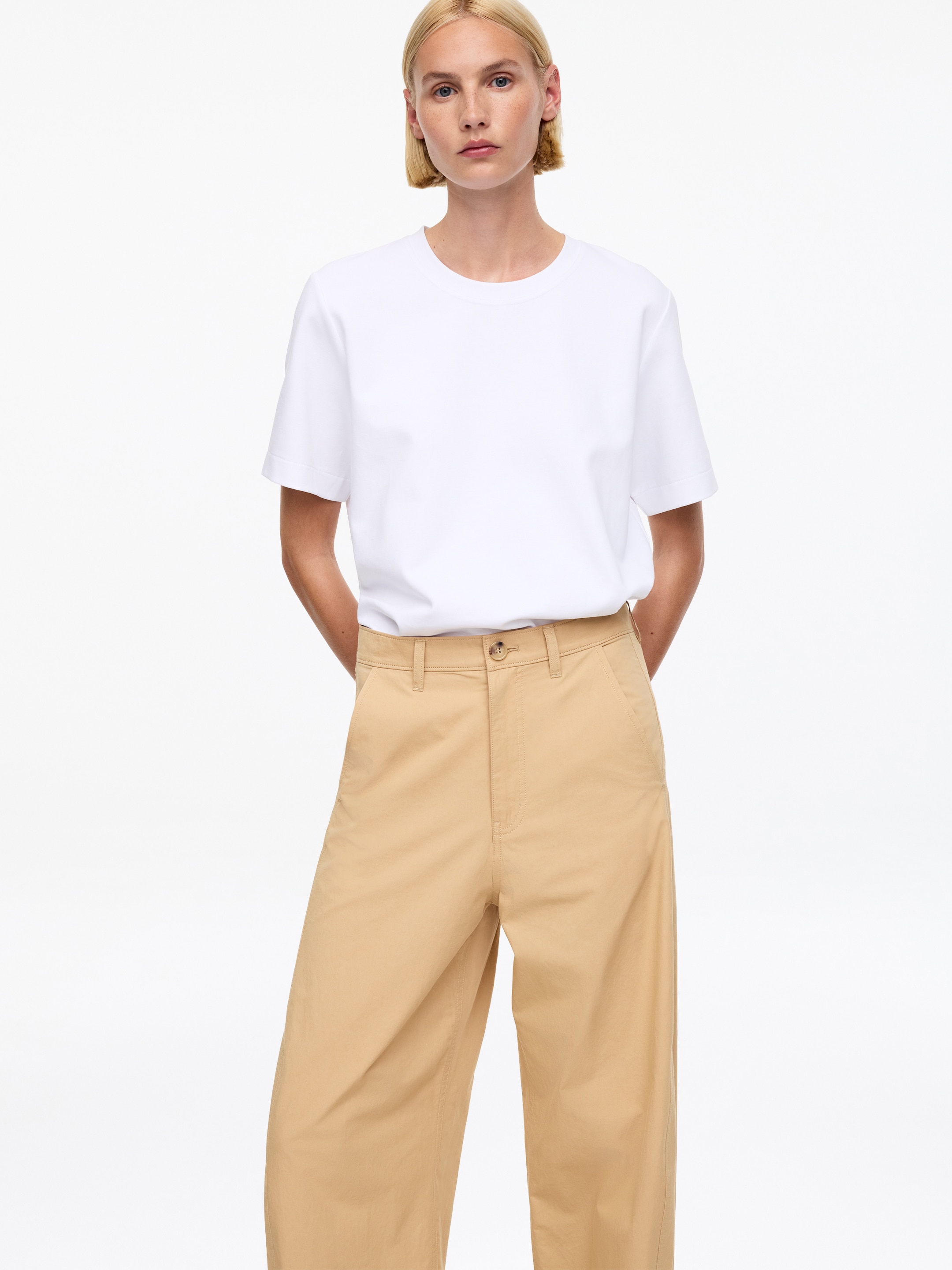 Pantalon jambes barrel - Beige - Loose fit - Femme - StillMedia/Lookbook - 5