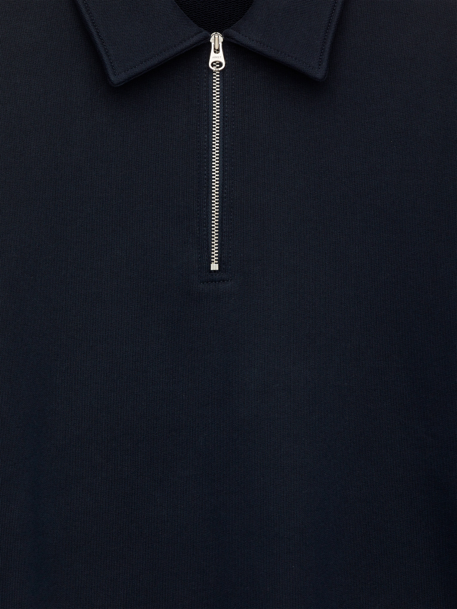 Sweat demi-zippé en coton - Bleu foncé - 5