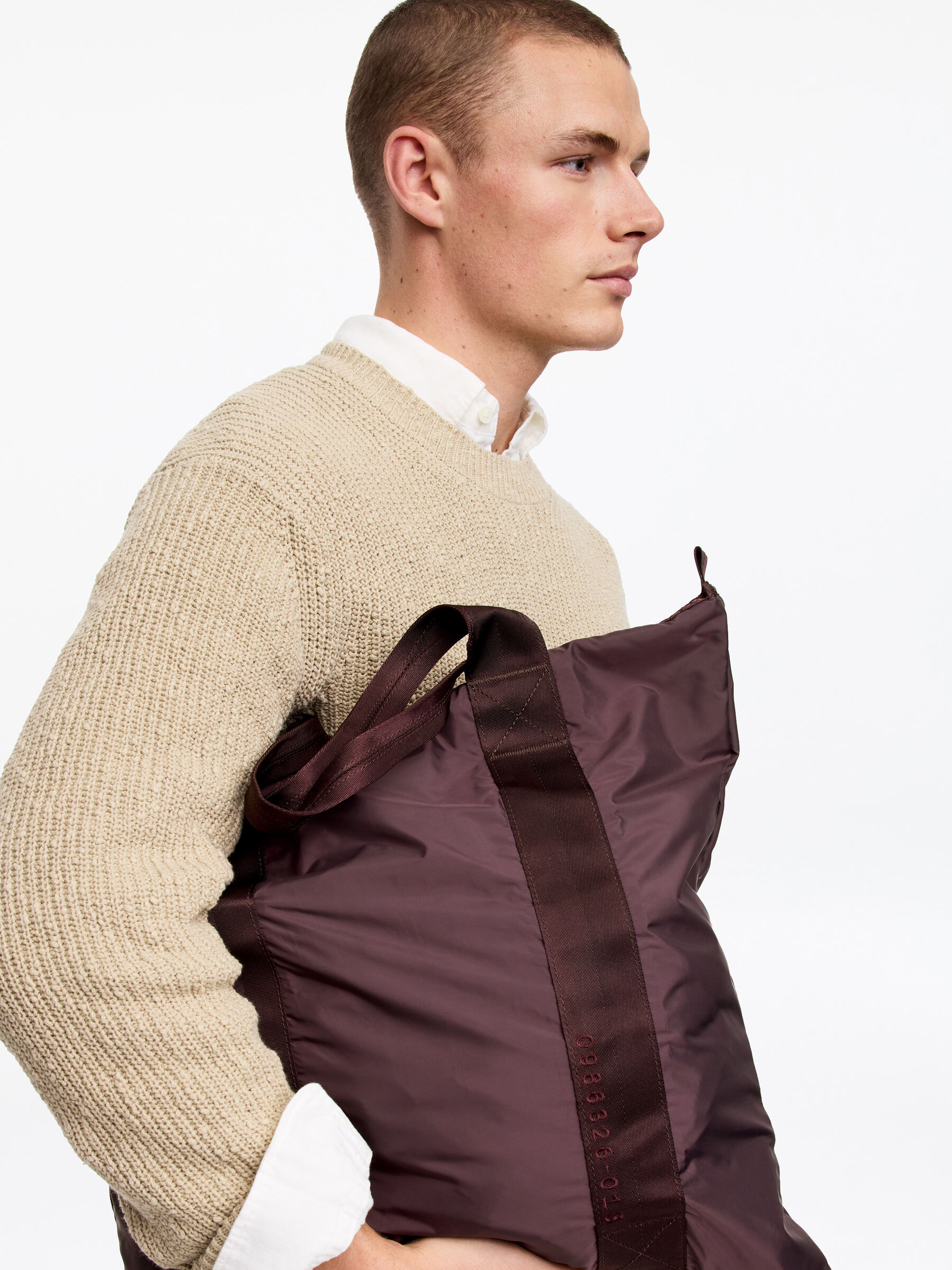 Pojemna torba na ramię - Śliwkowy - Travel - StillMedia/Lookbook - 6