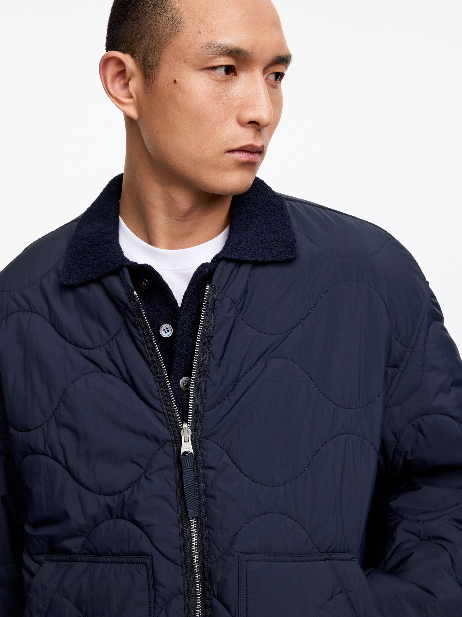 Chaqueta interior acolchada - Azul oscuro - Corte estándar - Men - StillMedia/Lookbook - 7