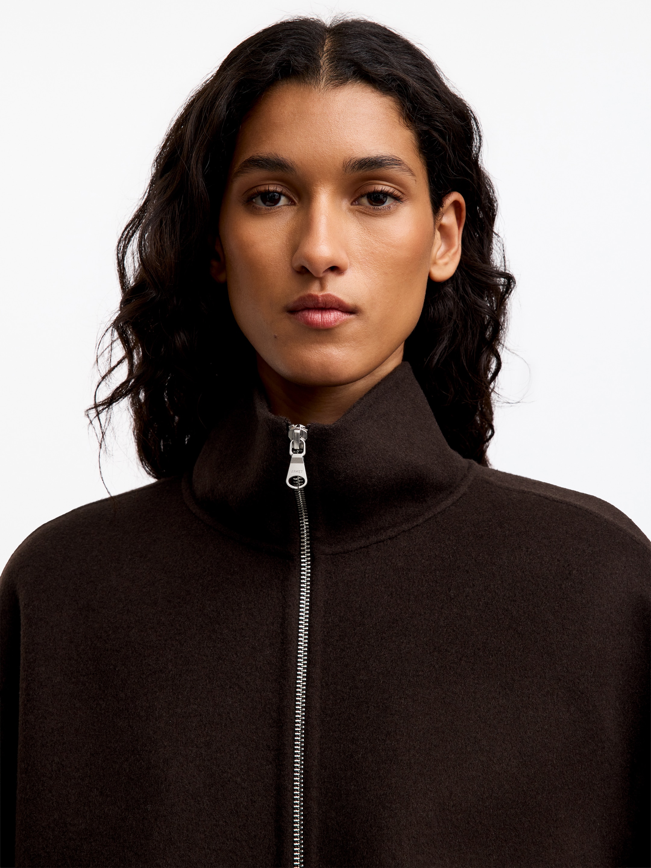 Wool-Blend Doublé Overshirt - Dark Brown - Regular fit - women - StillMedia/Lookbook - 3