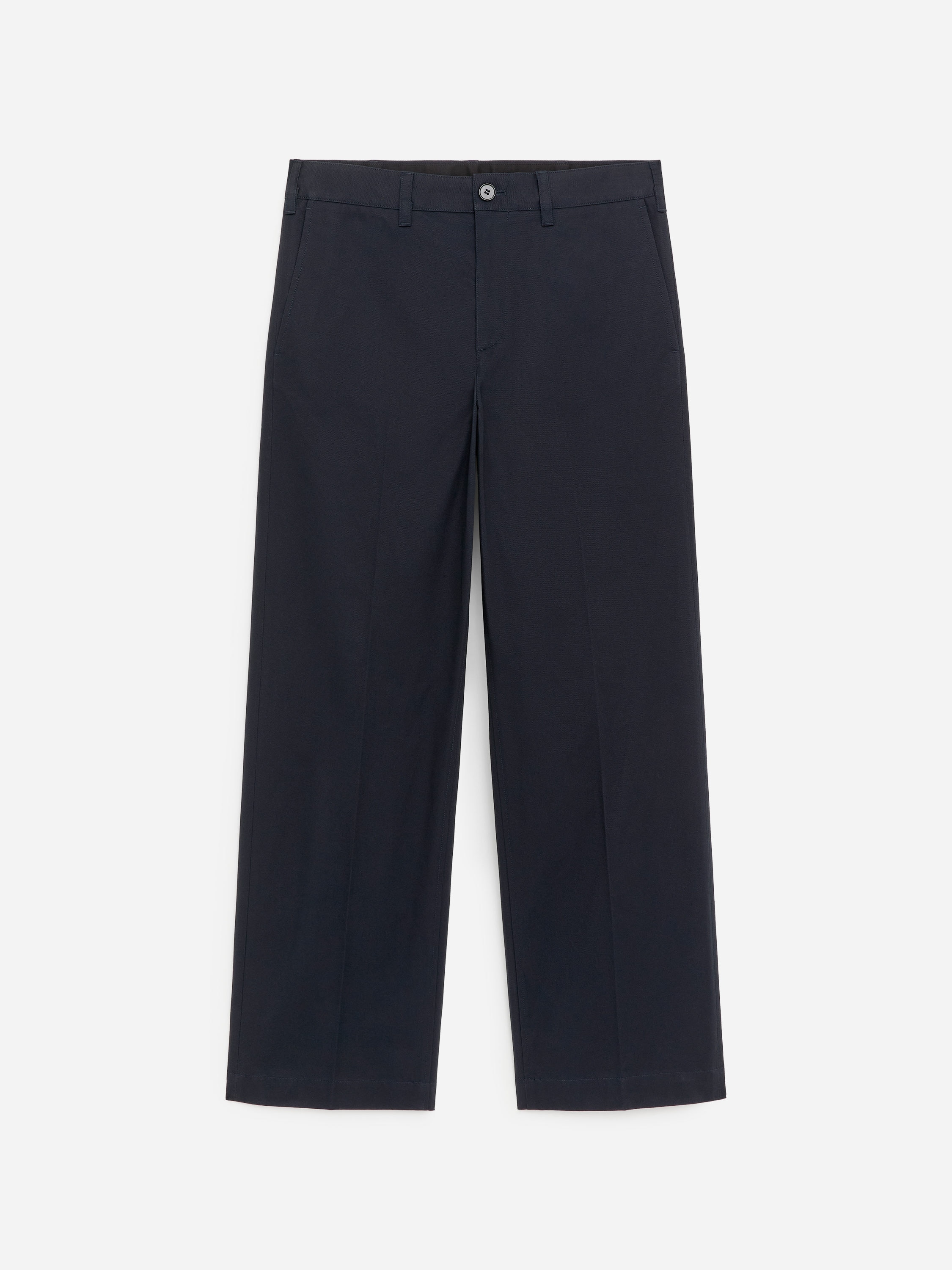 Relaxed Cotton Twill Trousers – Dark Blue – Men – ARKET GB