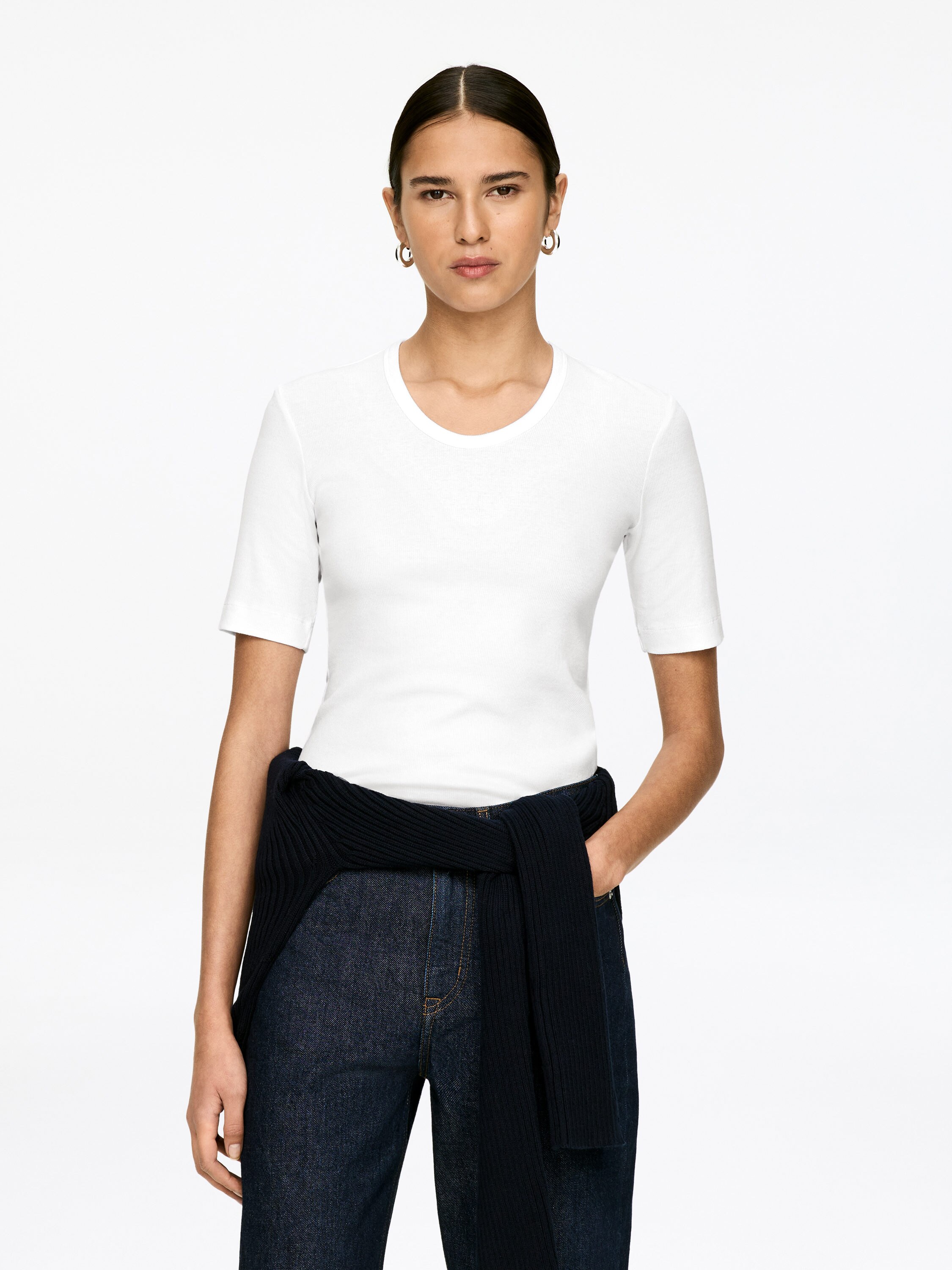 Ribbed Bodysuit-#FFFFFF-15555