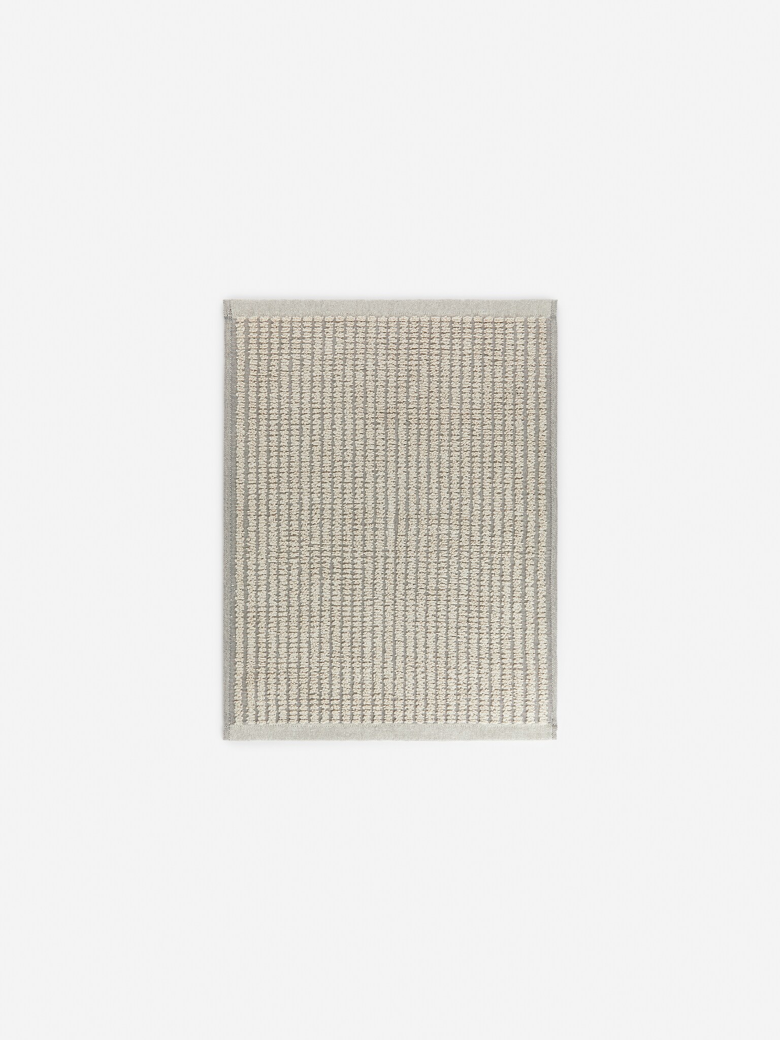 Alfombra de baño de algodón - Beige/gris