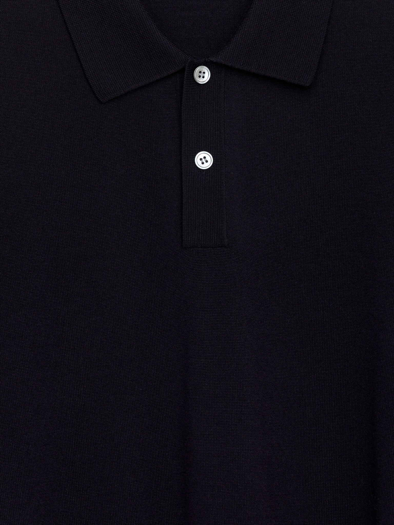 Polo en laine - Bleu foncé/Beige - 2