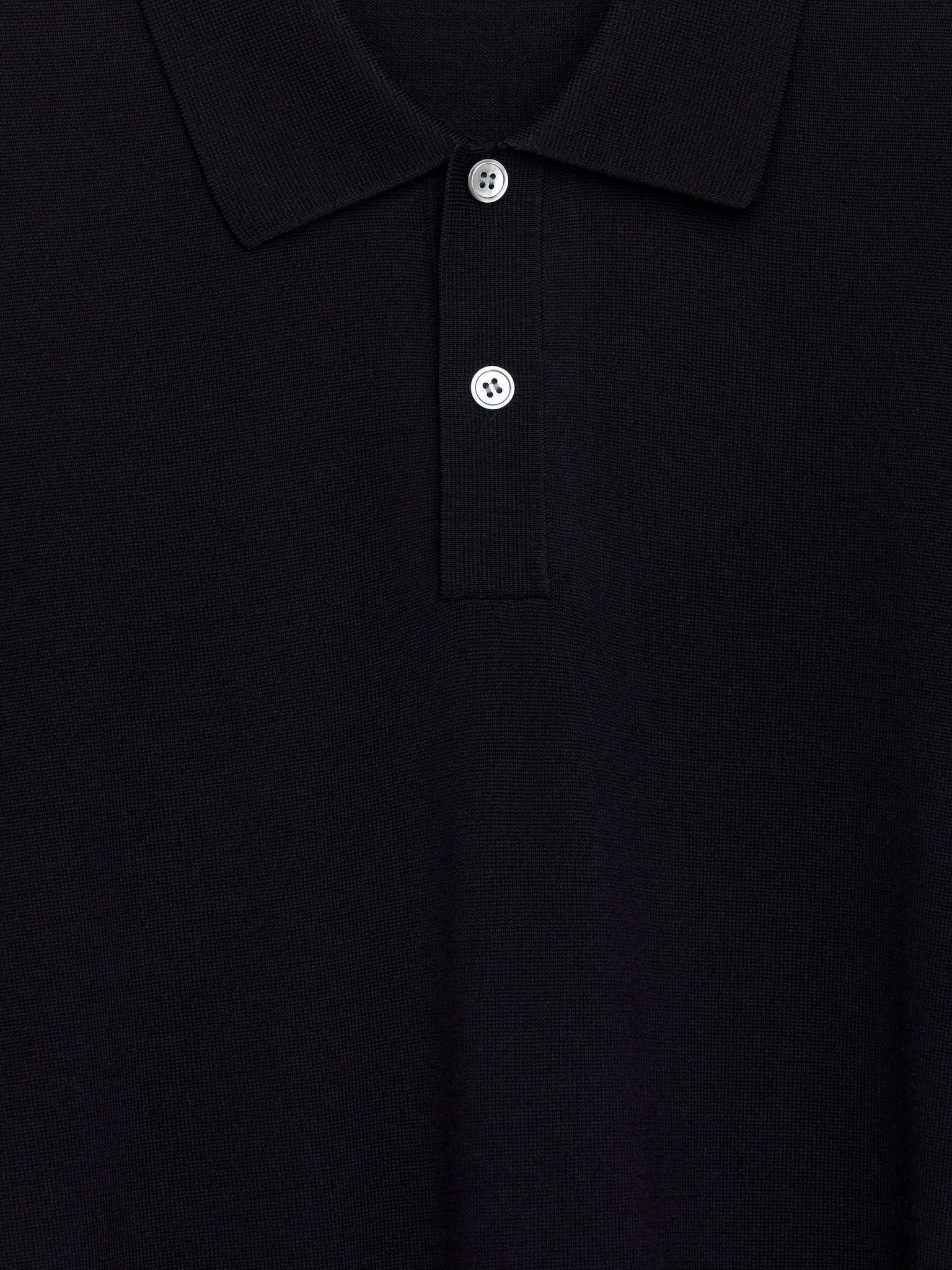 Polo en laine - Bleu foncé/Beige - 2