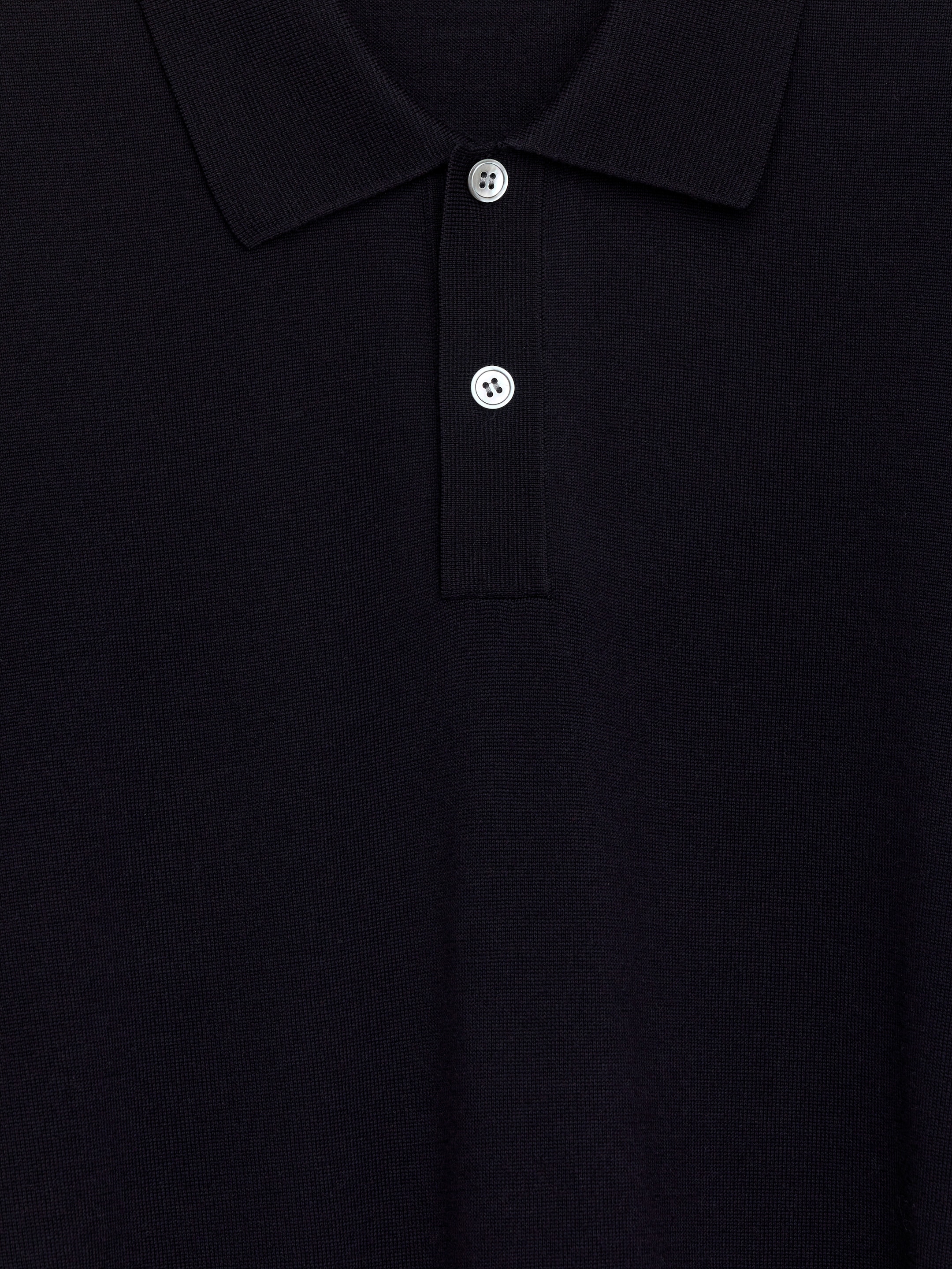 Wool Polo Shirt - Dark Blue - Regular fit - Men - StillMedia/DescriptiveDetail - 1