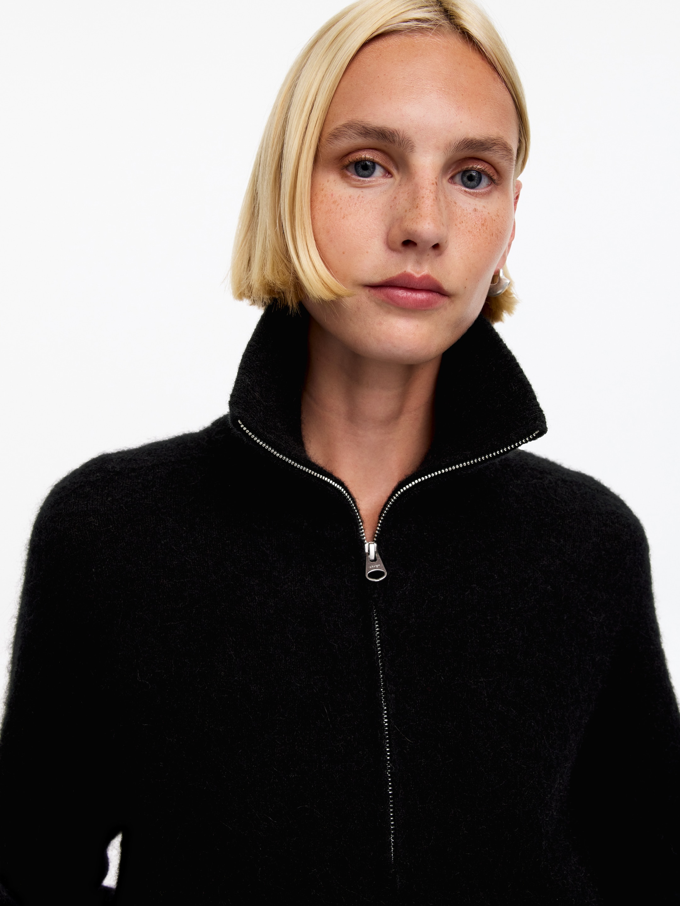 Pullover aus Alpakawollmischung mit Reißverschluss - Schwarz - Loose Fit - women - StillMedia/Lookbook - 2