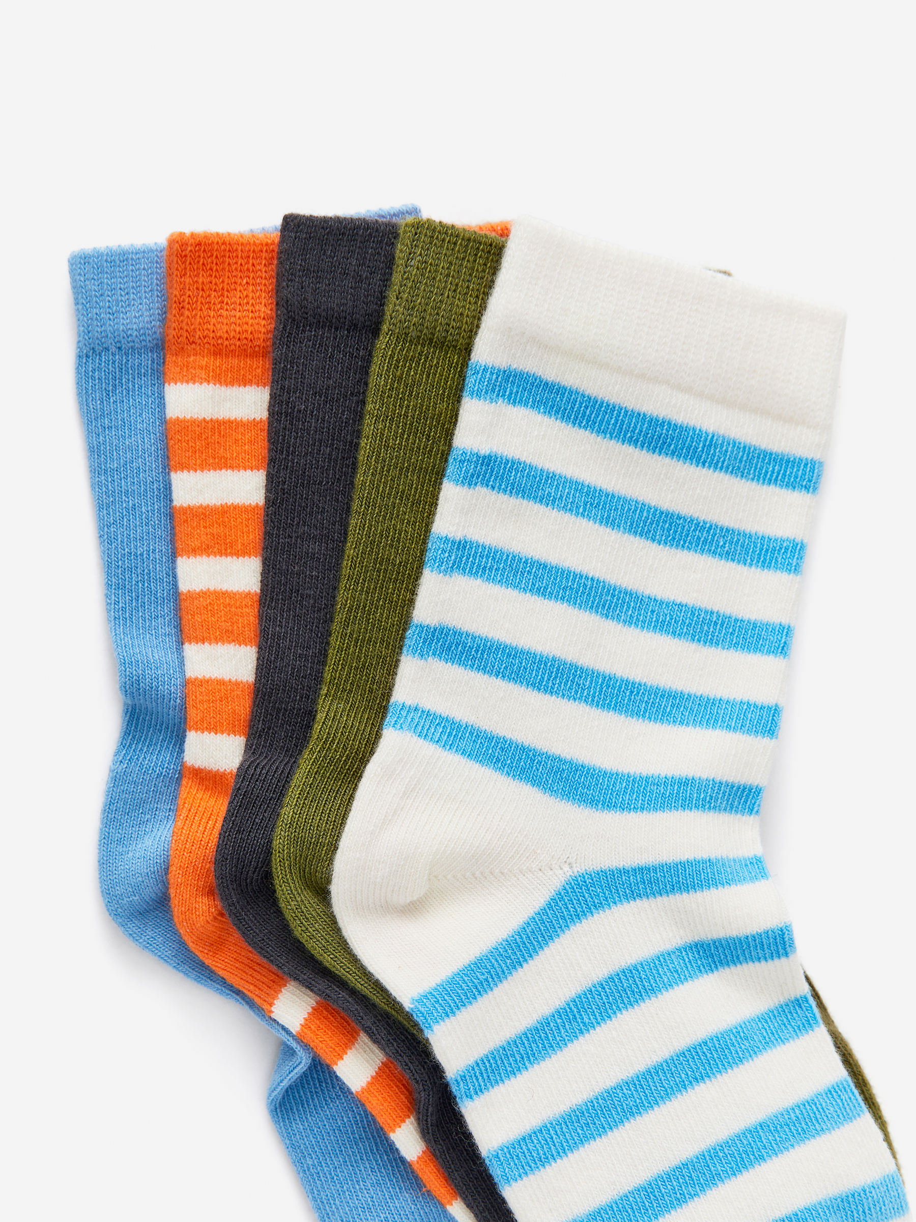 Cotton Socks Set of 5 - Blue/Green - Children - StillMedia/DescriptiveDetail - 5