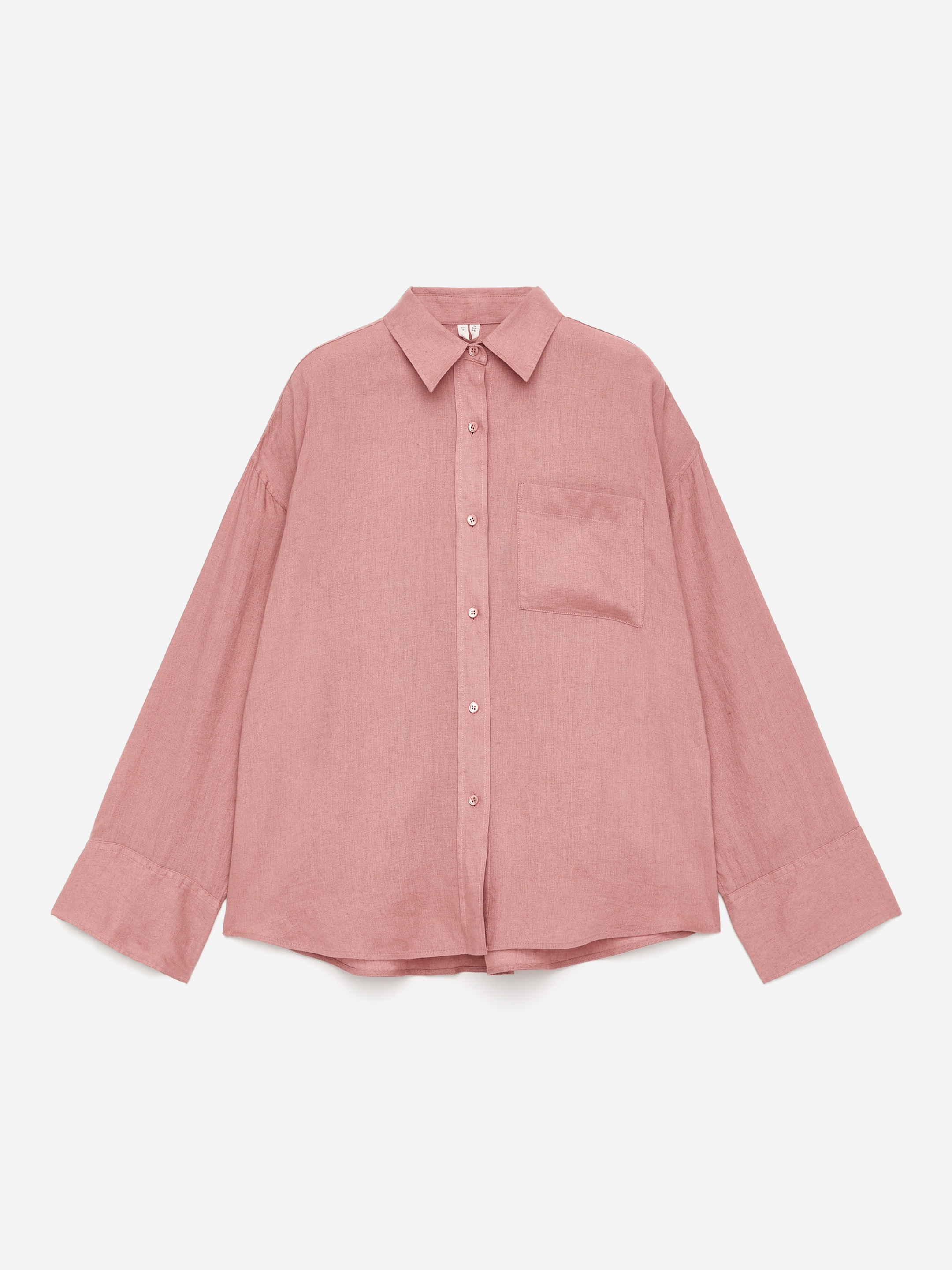 Zobrazit větší obrázek: Lněná košile - Jemně růžová - ŽENY | H&M CZ 1