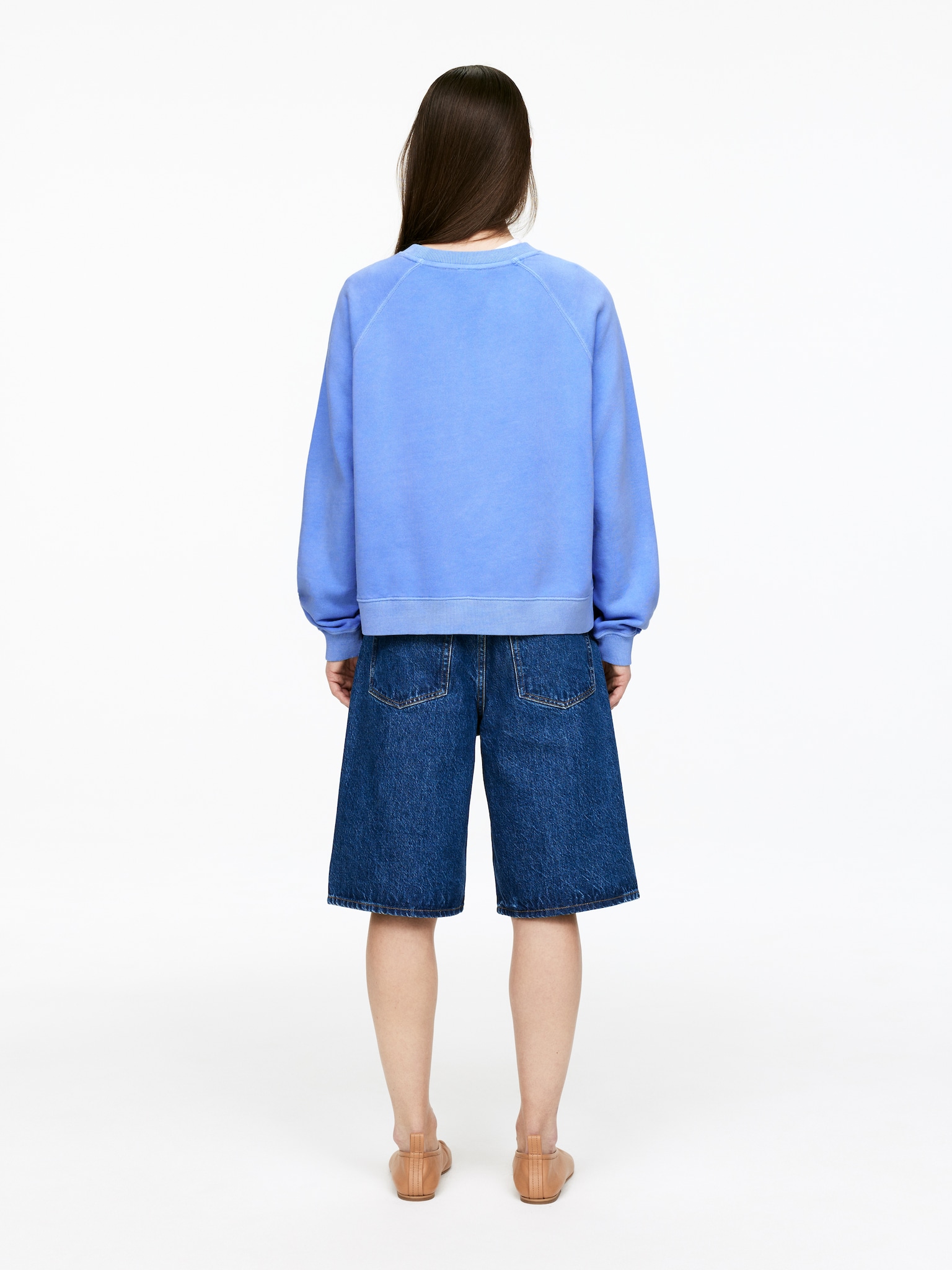 Sweat en éponge - Bleu/Noir/Gris chiné/Marron foncé/Rose/Violet/Vert/Mauve/Bleu foncé - 3