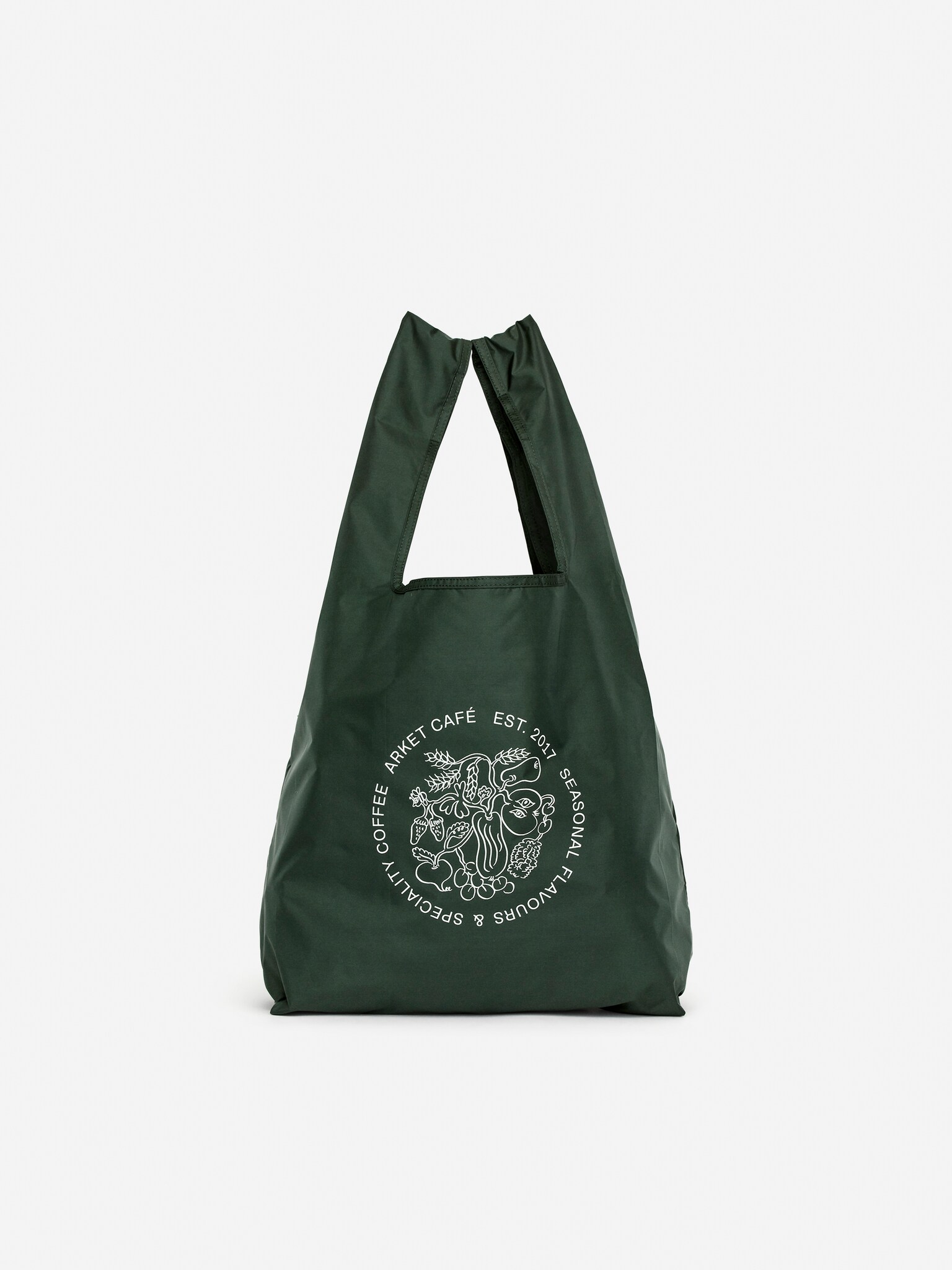 Bolso tote plegable ARKET CAFÉ - Verde oscuro