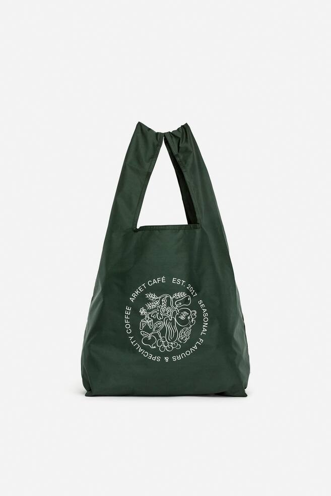 ARKET CAFÉ Packable Tote - Dark Green - 1
